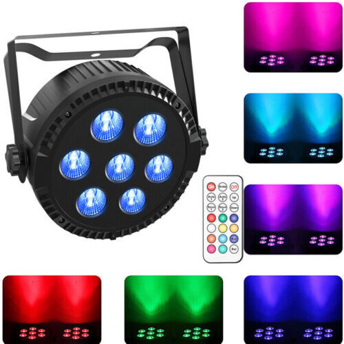 7X15W LED Par Light DMX RGBW 4 IN 1 Strobe Stage Lights Party Lighting W/Remote