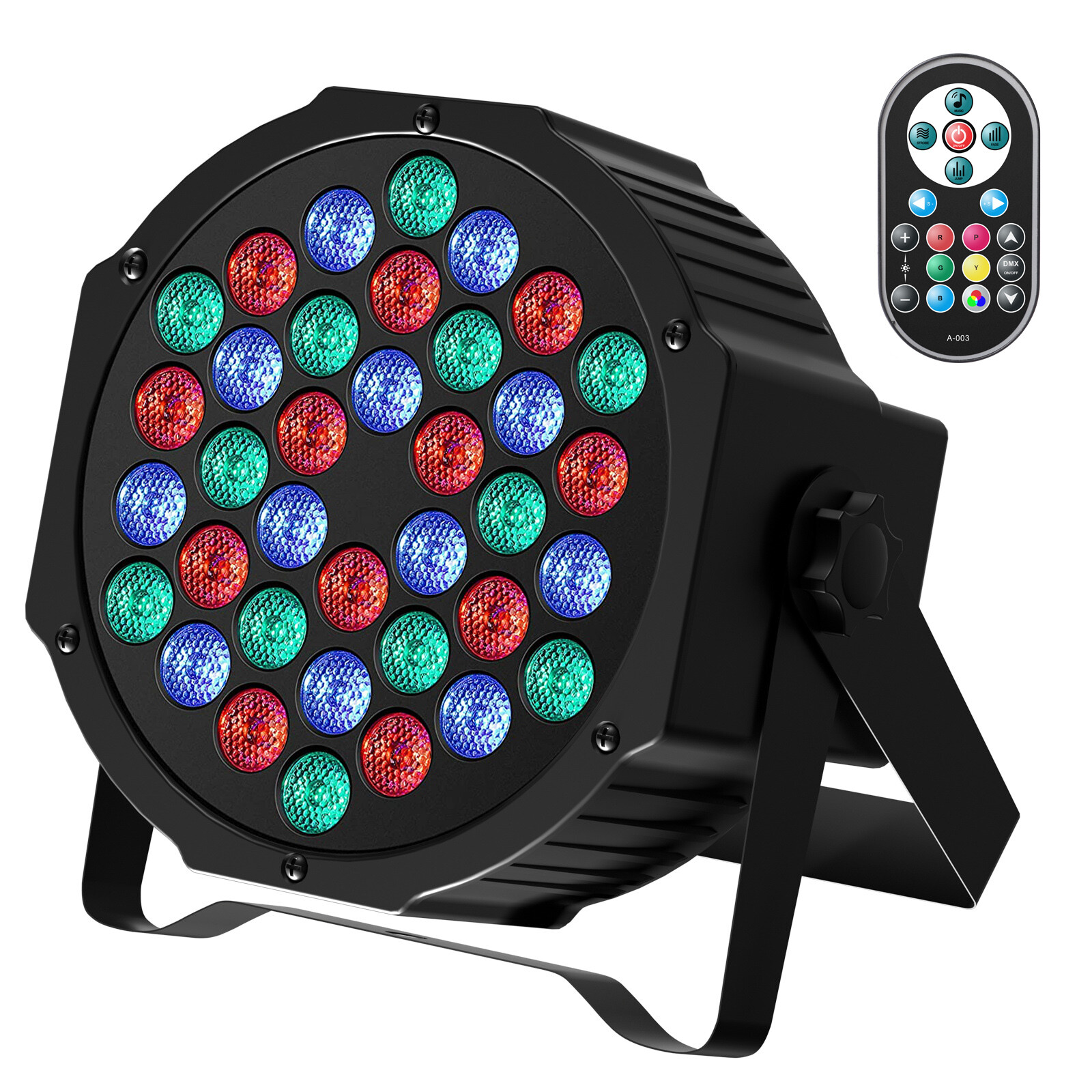 4Pack 36 LED RGB Stage Lighting PAR Light DMX Beam Party DJ Disco Light w/Remote