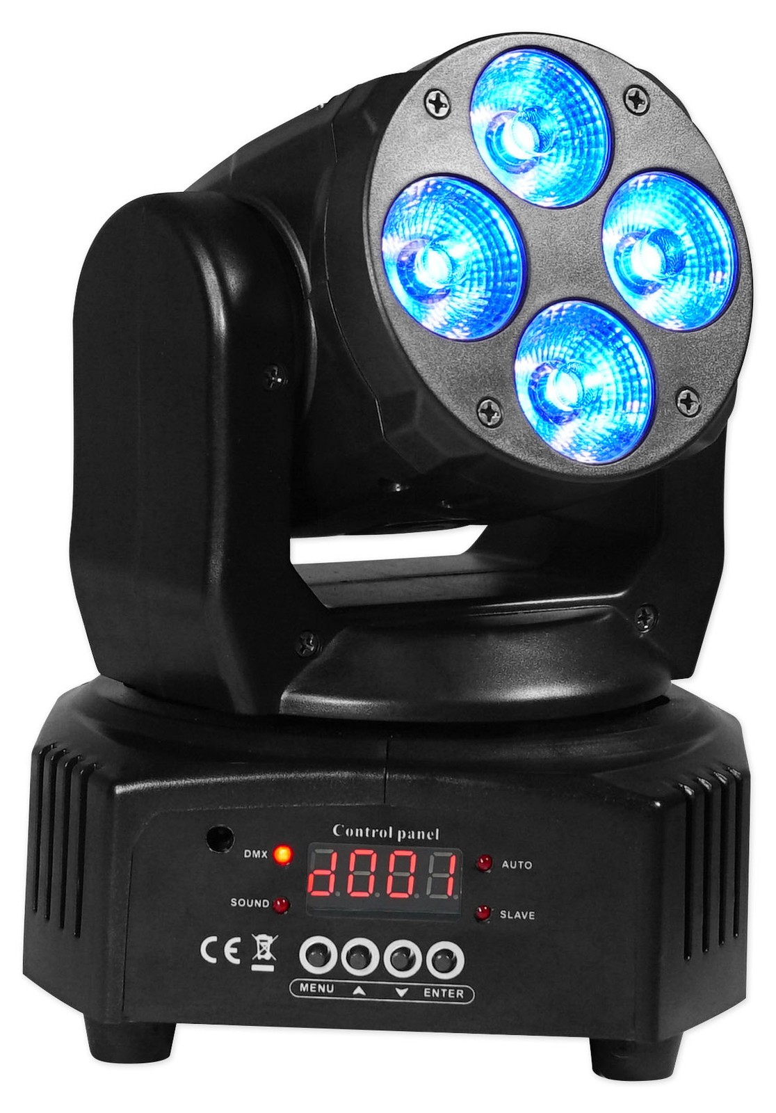 Rockville RockOn-7 40w RGBW Moving Head DMX Spot Beam Stage Club Light+Remote