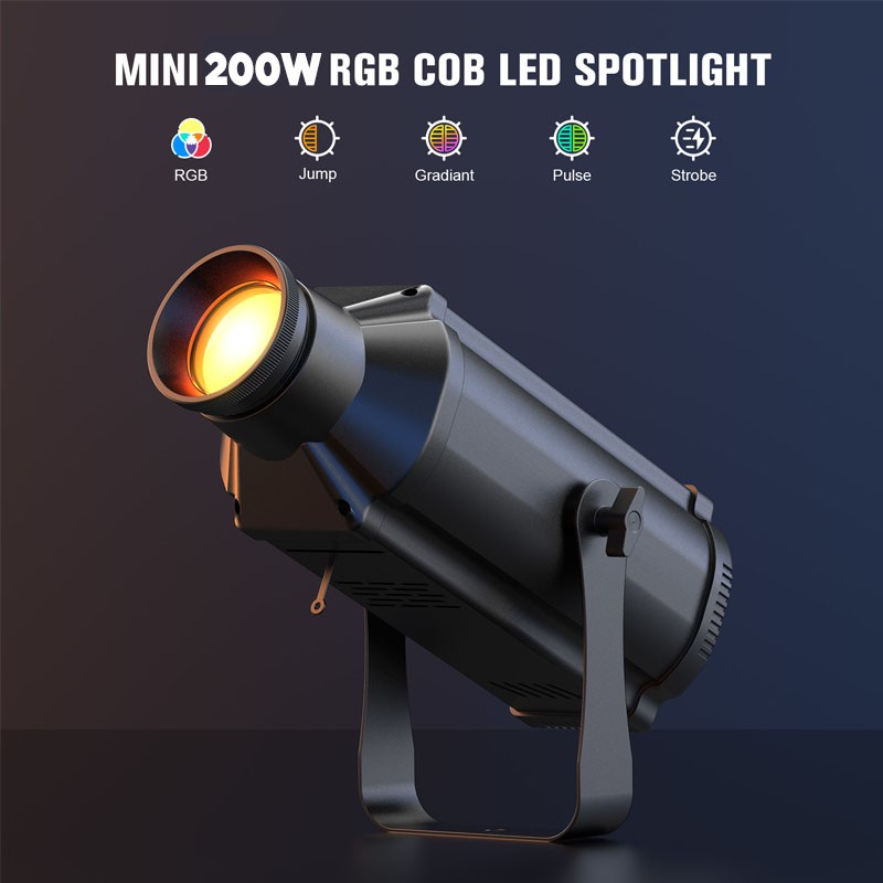 200W COB RGB Beam LED Stage Light DMX Show Party Disco DJ Lighting Pinspot Club