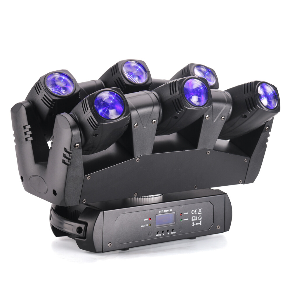 6 Head Beam Moving Head Lights RGBW DMX Automated Pan & Tilt DJ Stage Lighting