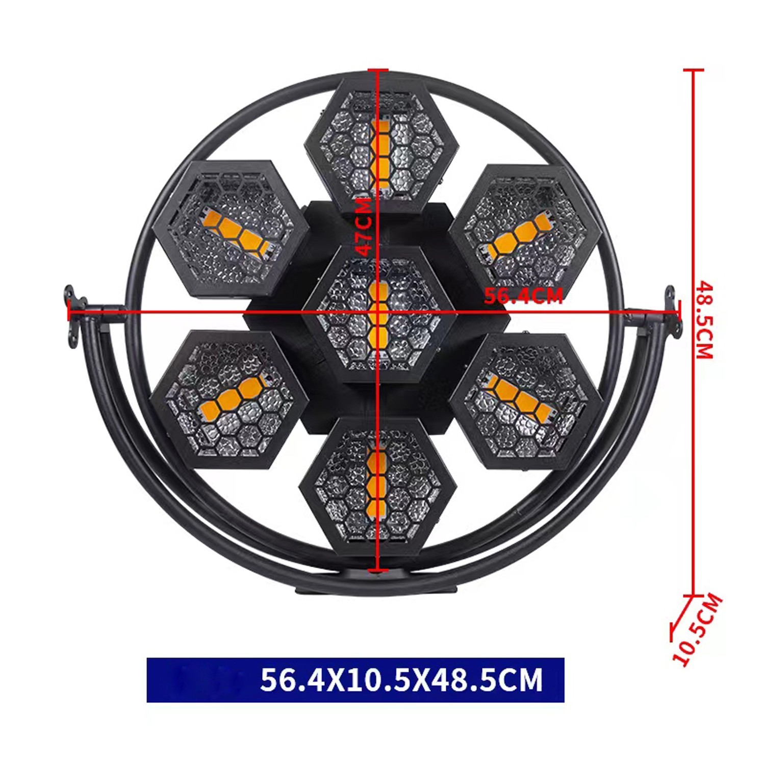7 Head Led Retro Background Effect Light DJ Disco Stage Lights 1pc Pack
