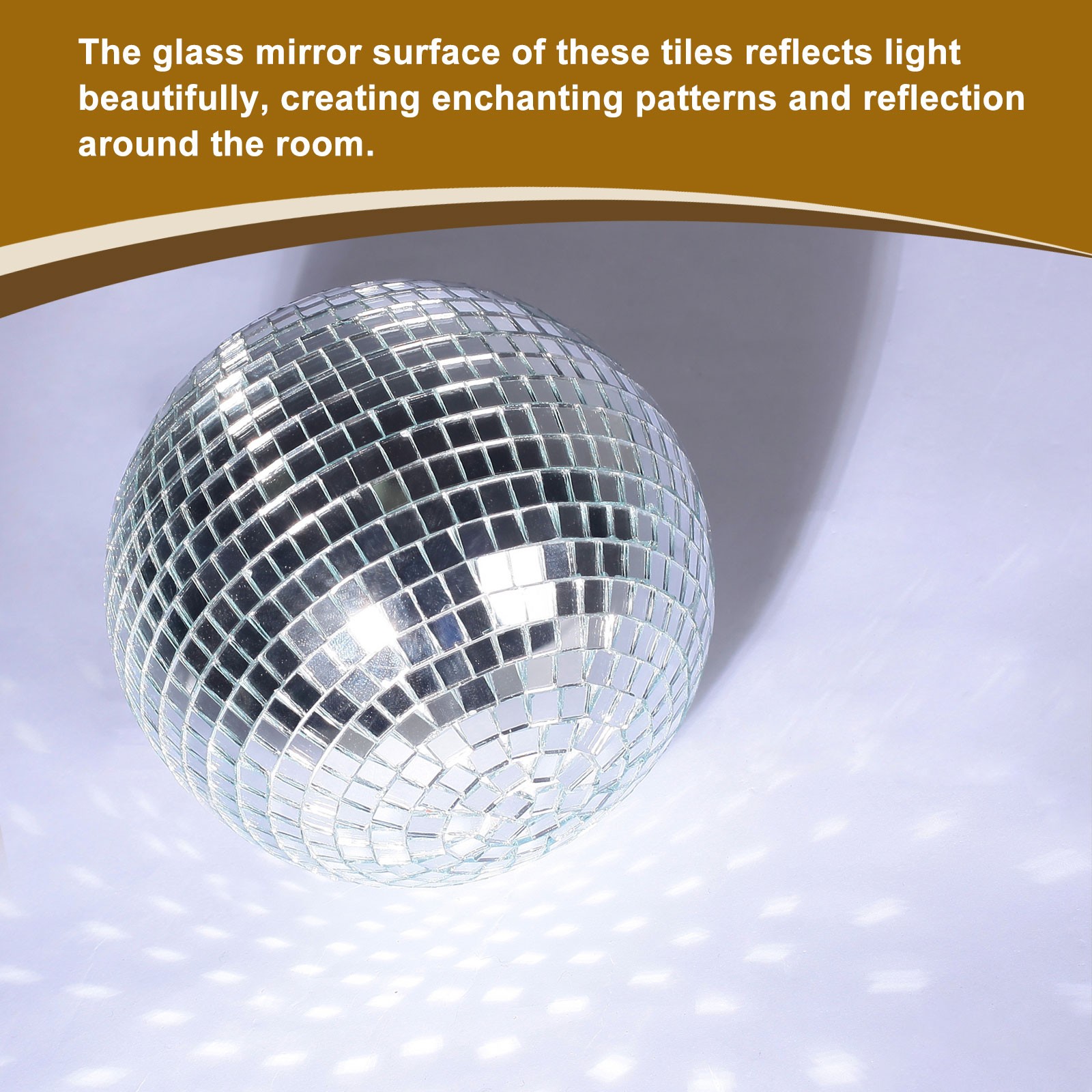 7200PCS Glass Mirrors Disco Ball Tiles Self-Adhesive Red Mosaic 5 x 5mm 12 Sheet