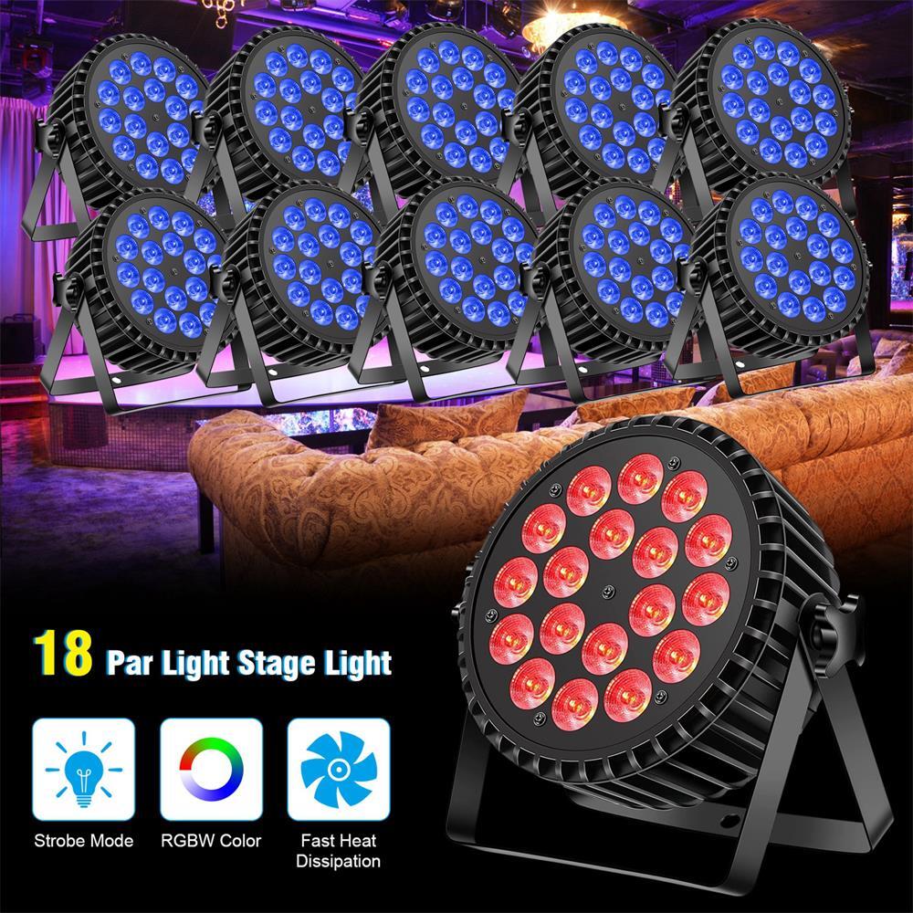 U`King 200W DMX RGBW 18 LED Wash Par Fixture Stage Lights Party Disco Show Lamp
