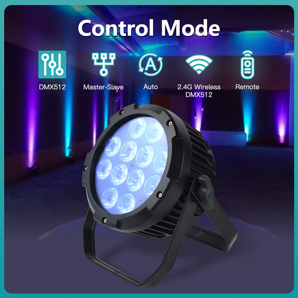12x18w LED Par Light RGBWA UV 6in1 Waterproof Up Light stage Wash Par lights