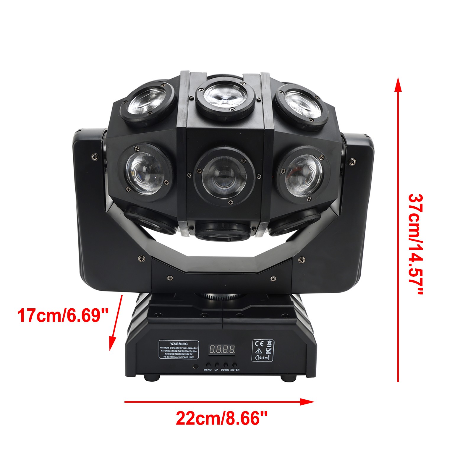 🎅180W Moving Head 18 LED Rotating Beam DMX Stage Light RGBW DJ Disco Party Club