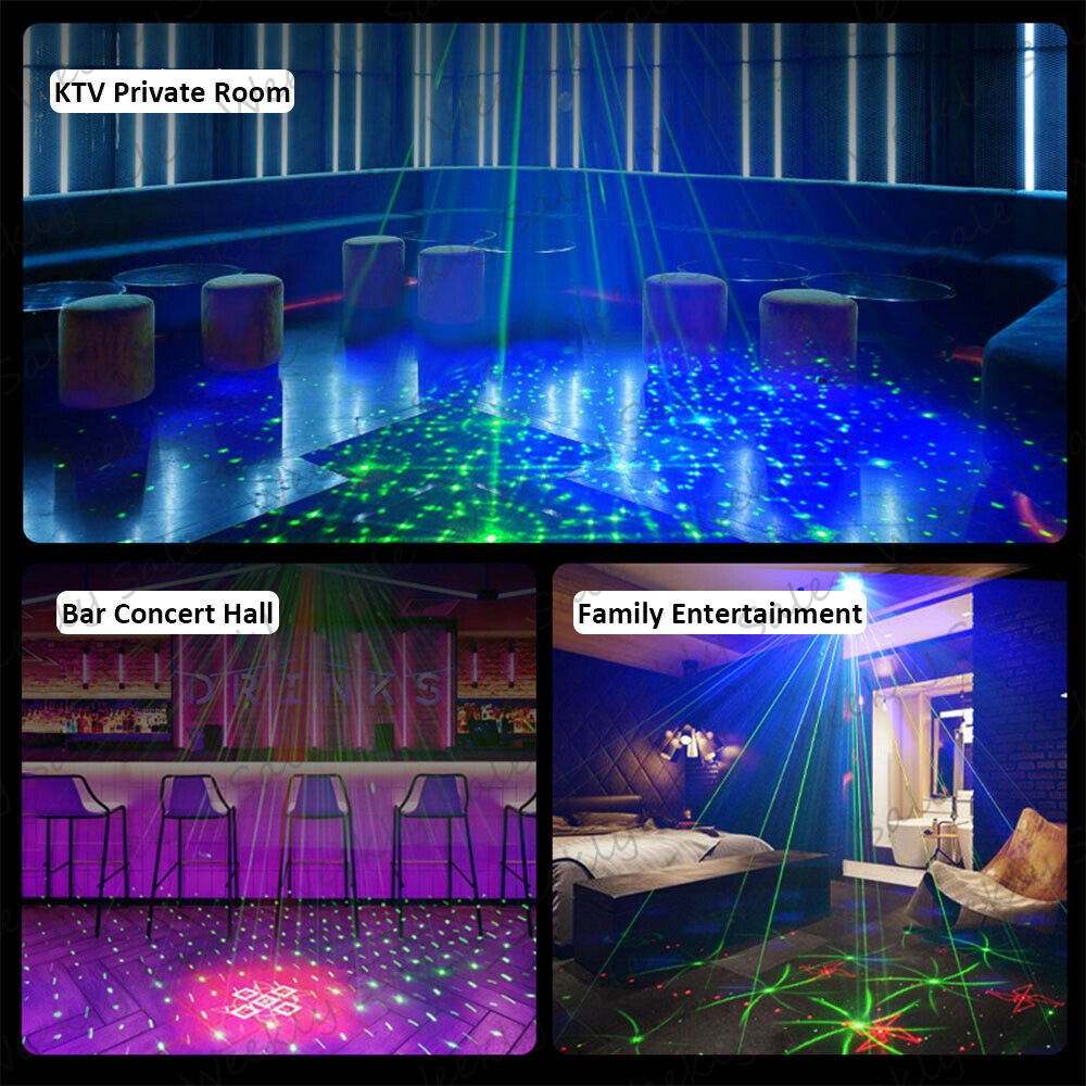 1024 Pattern LED RGB Stage Light Laser Projector KTV Disco Party DJ Bar Lighting