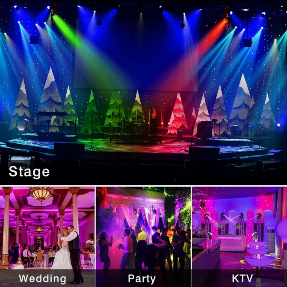 4PCS Disco DJ Party Stage Light 36LED RGB DMX Beam Lights KTV Show PAR Lighting