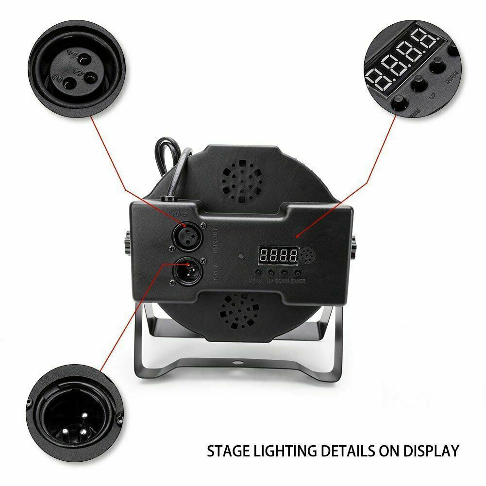 36LEDs Par Light Stage Lights RGB Uplights DMX Control DJ Party Effect Lighting