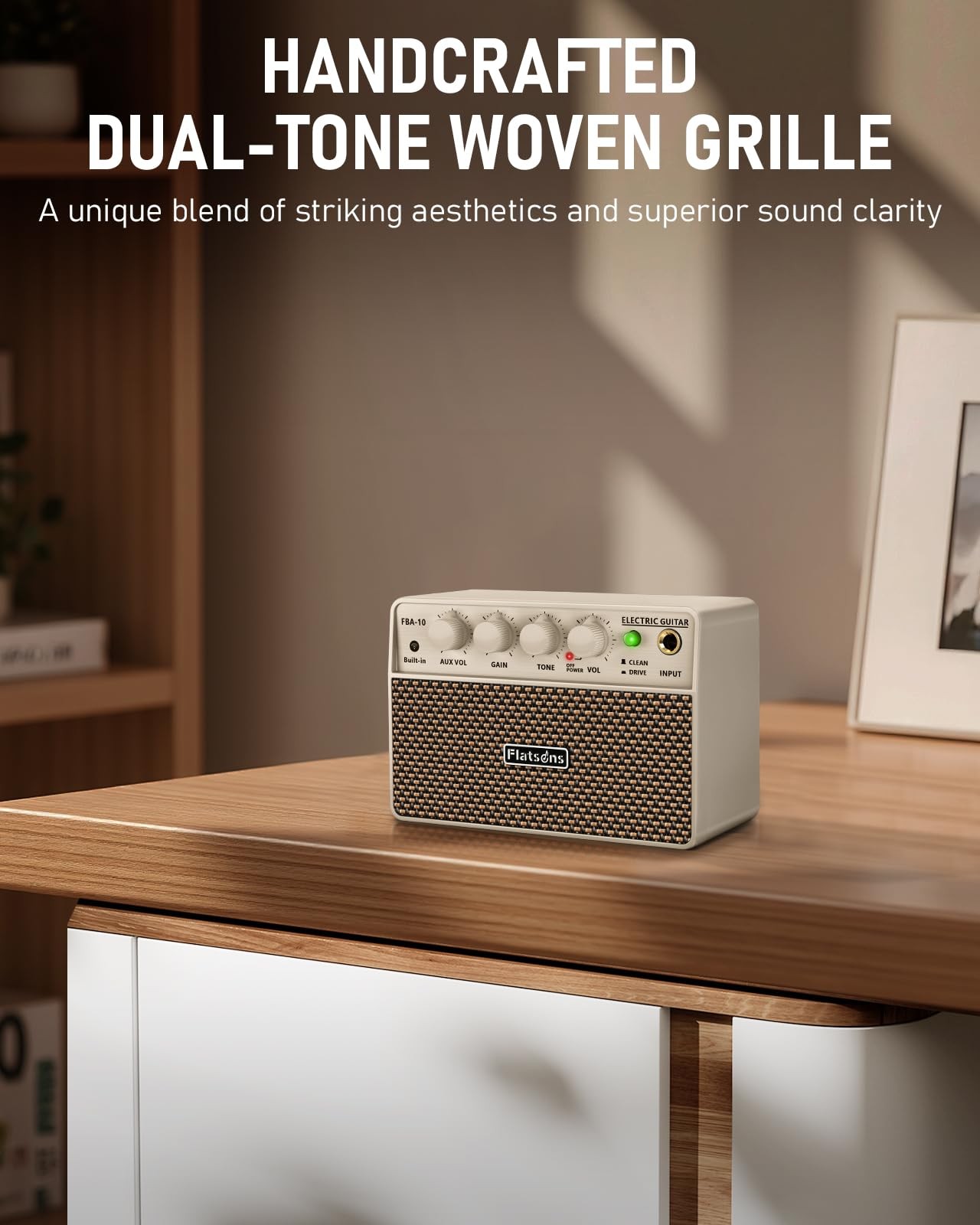 10W Mini Electric Guitar Amp, USB-C Rechargeable, Wireless, Portable
