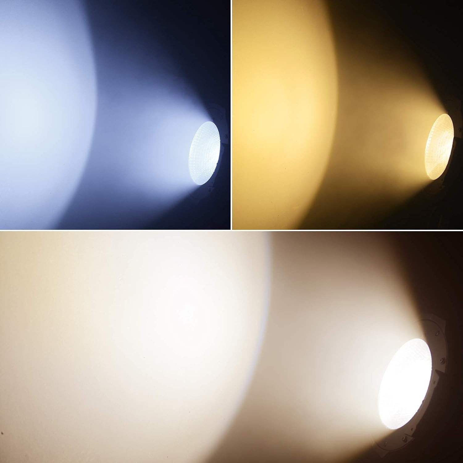 Stage Lights, 200W COB LED Stage Spotlights, Warm & Cold White LED DMX/Master-SL