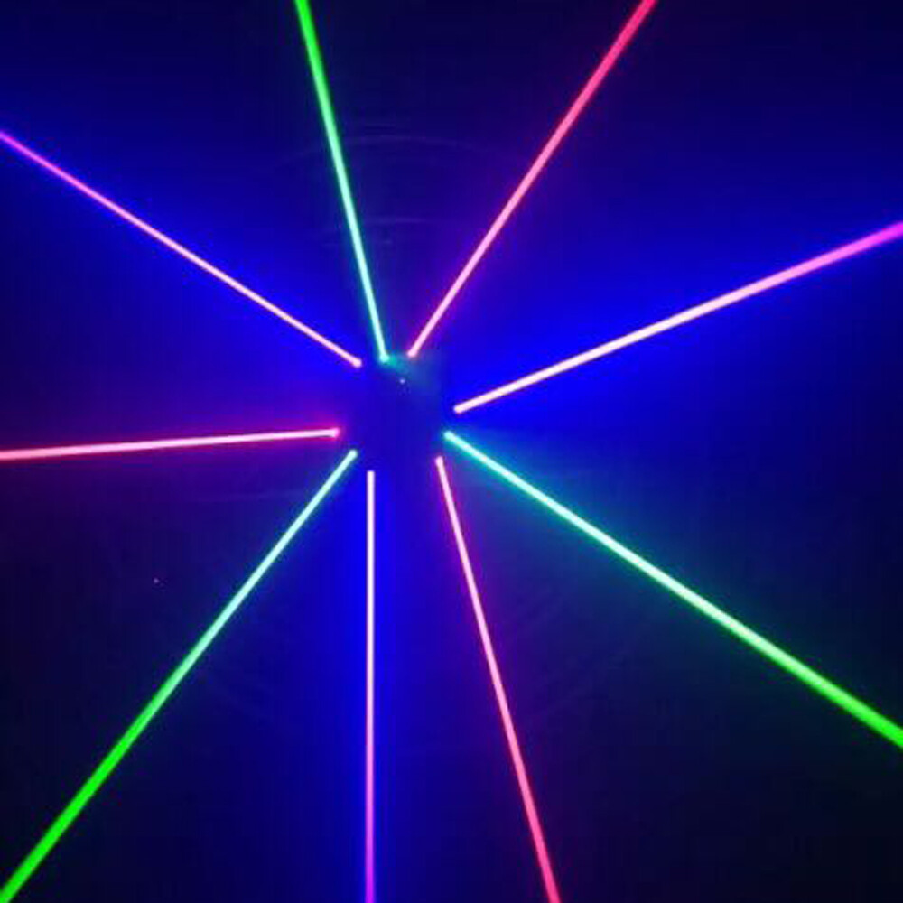 9 Eyes Beam Laser Moving Head Light Full Color RGB DJ Stages Lighting Fixture