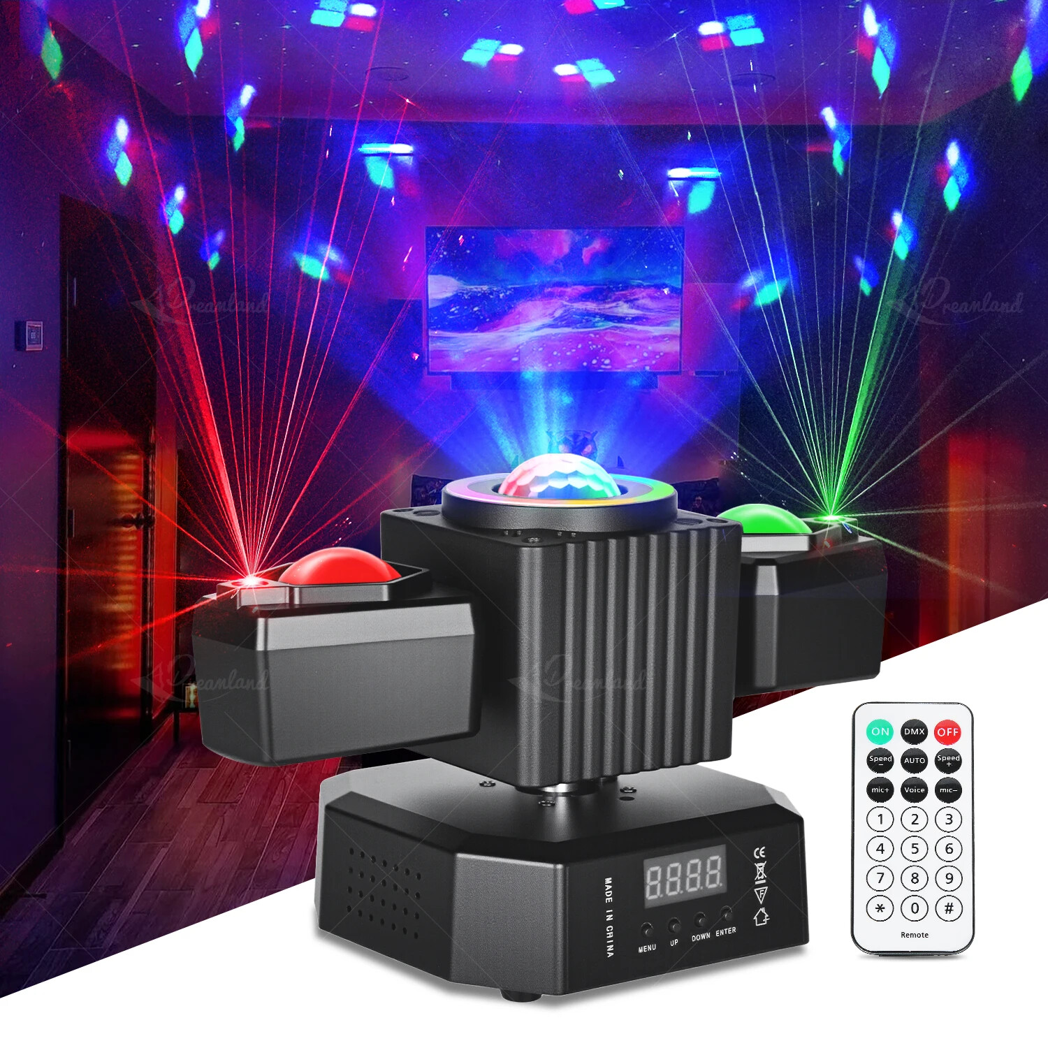 50W Laser RGBW LED Moving Head Light Disco Stage Lighting Beam DMX512 Party DJ