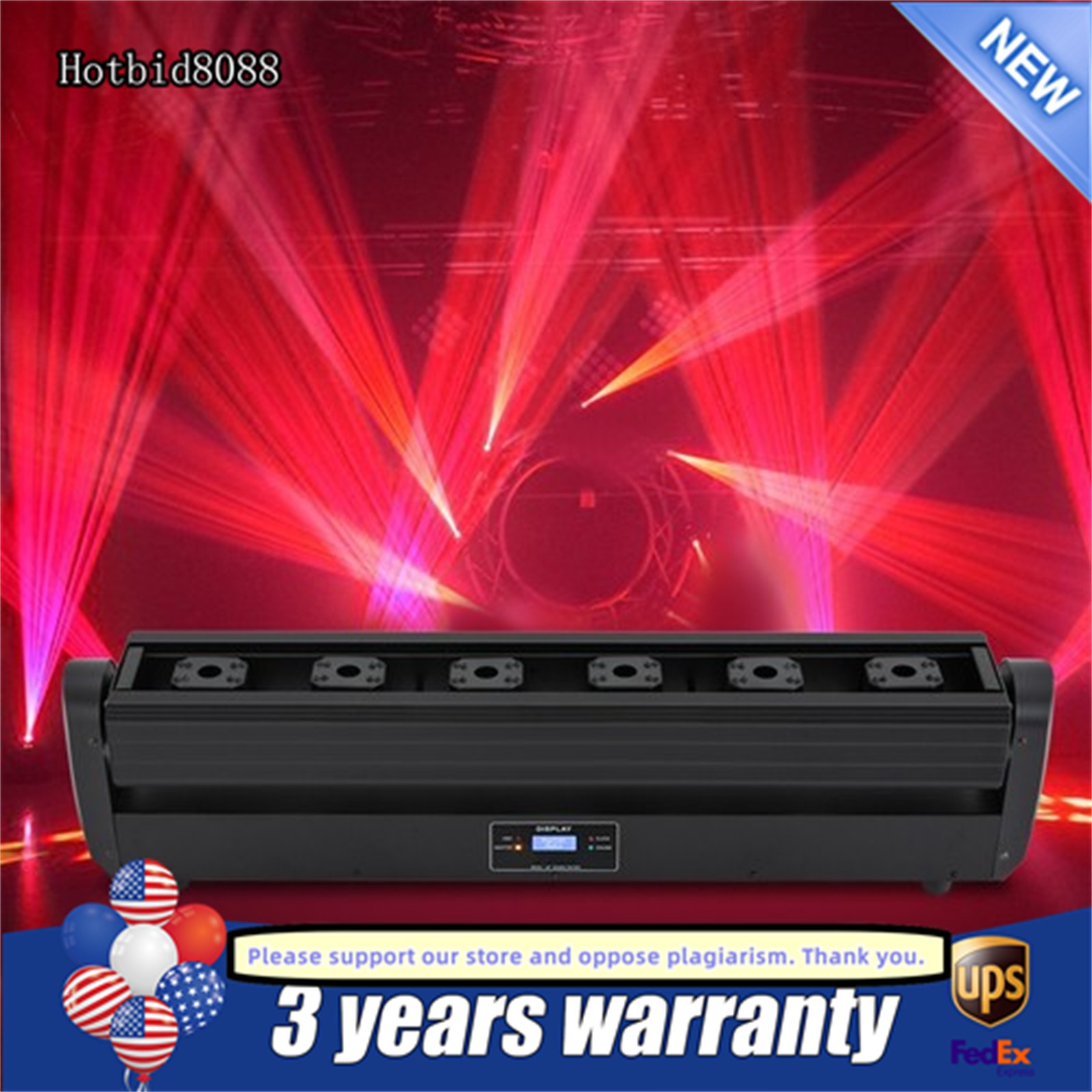 Laser Moving Head Light Bar 6x500mw 6 Eyes Stage Beam DJ Disco Party Light