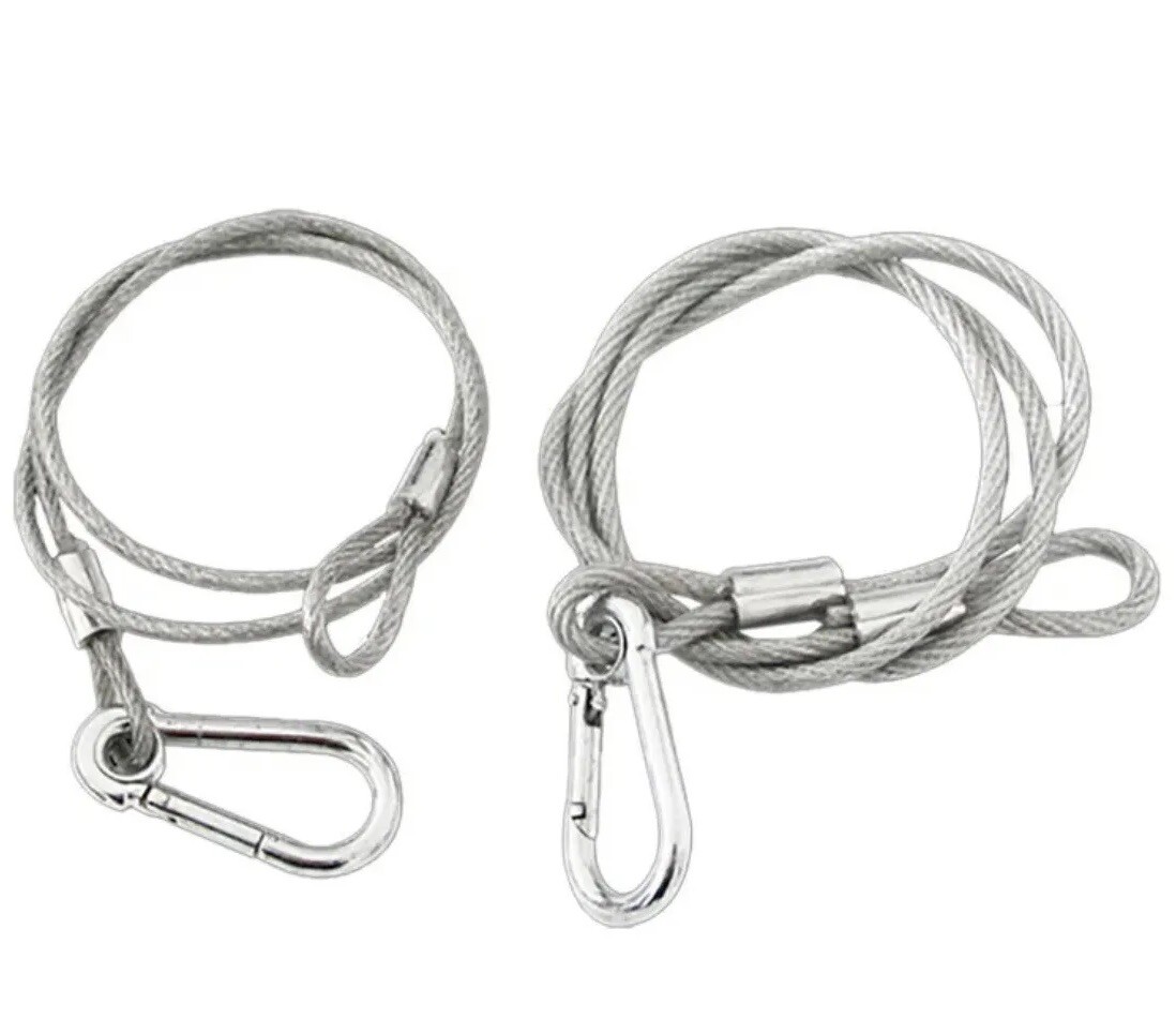 10 Stage Light Safety Cables 47”, Stainless Steel Security Cable.Multi Use