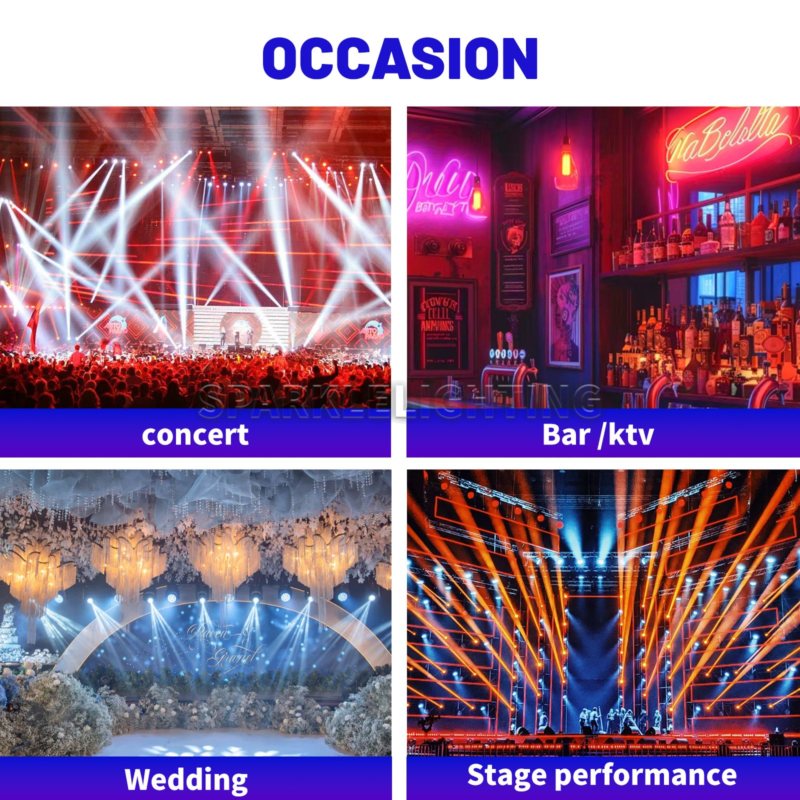 PAIDUN 380W 20R Sharpy Beam Moving Head Light 13Gobo Rainbow Effect DJ Disco Bar