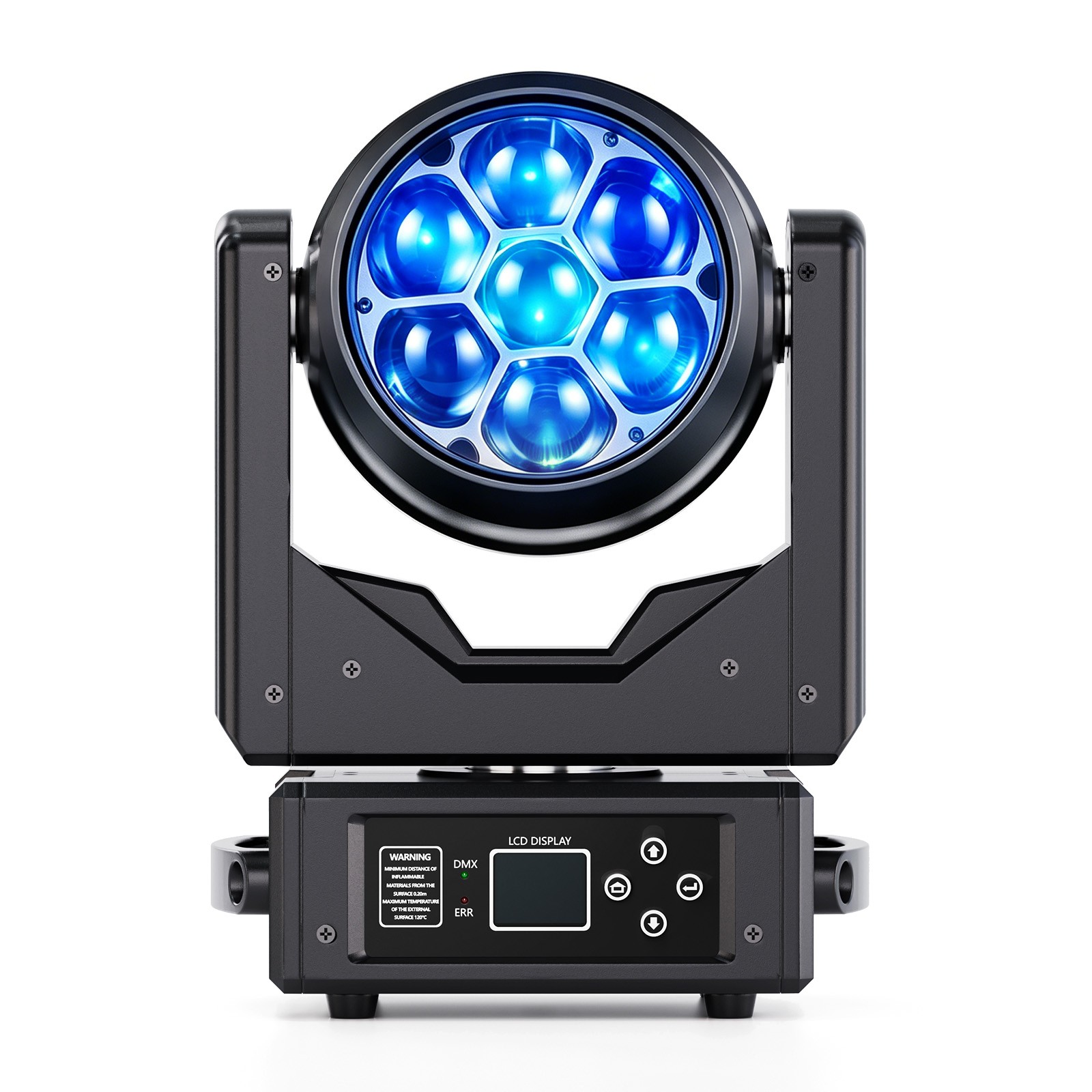 4PCS 200W LED Bee Eye Zoom RGBW Moving Head Light Wash DMX512 Party Bar Disco