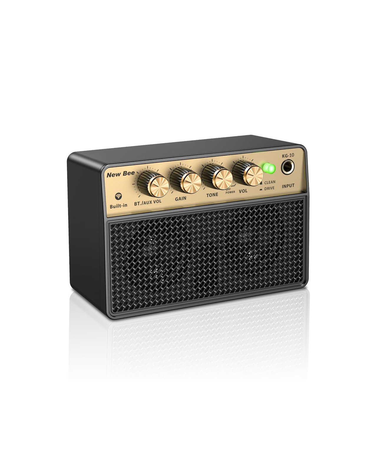 Guitar Amp with Clean Drive, 3.5mm /AUX 6H Work for Indoor Practice Travel