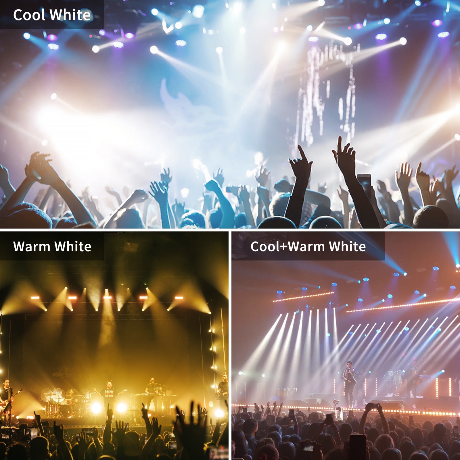 200W COB LED Par Light Warm White to Cool White DMX Control Stage Wash Light