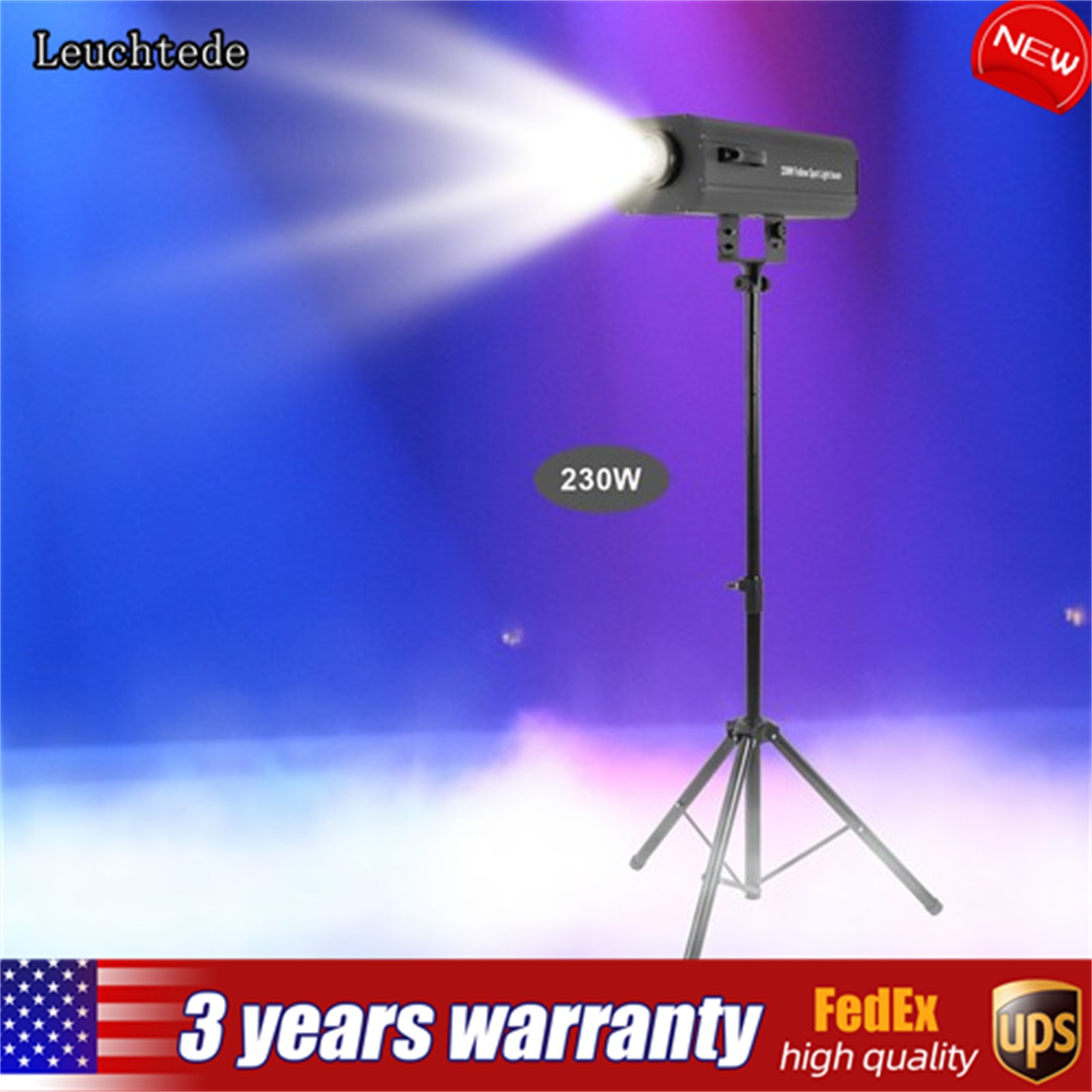 Stage Spotlight Manual Control Adjustable Aperture Follow Spot Light W/ Tripod