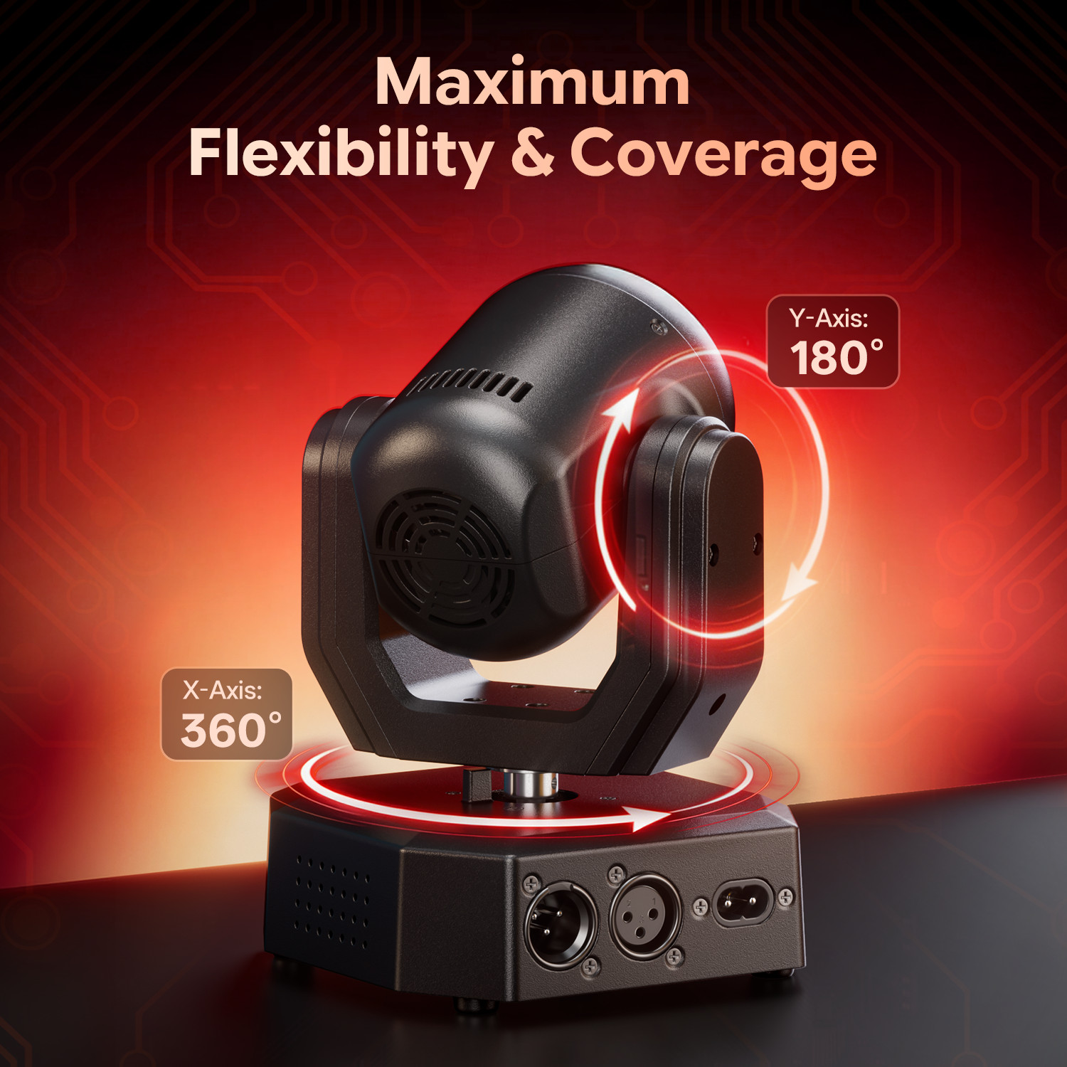 RGBW LED Moving Head Light 80W DMX512 RDM Remote Control Stage Lighting Home Bar