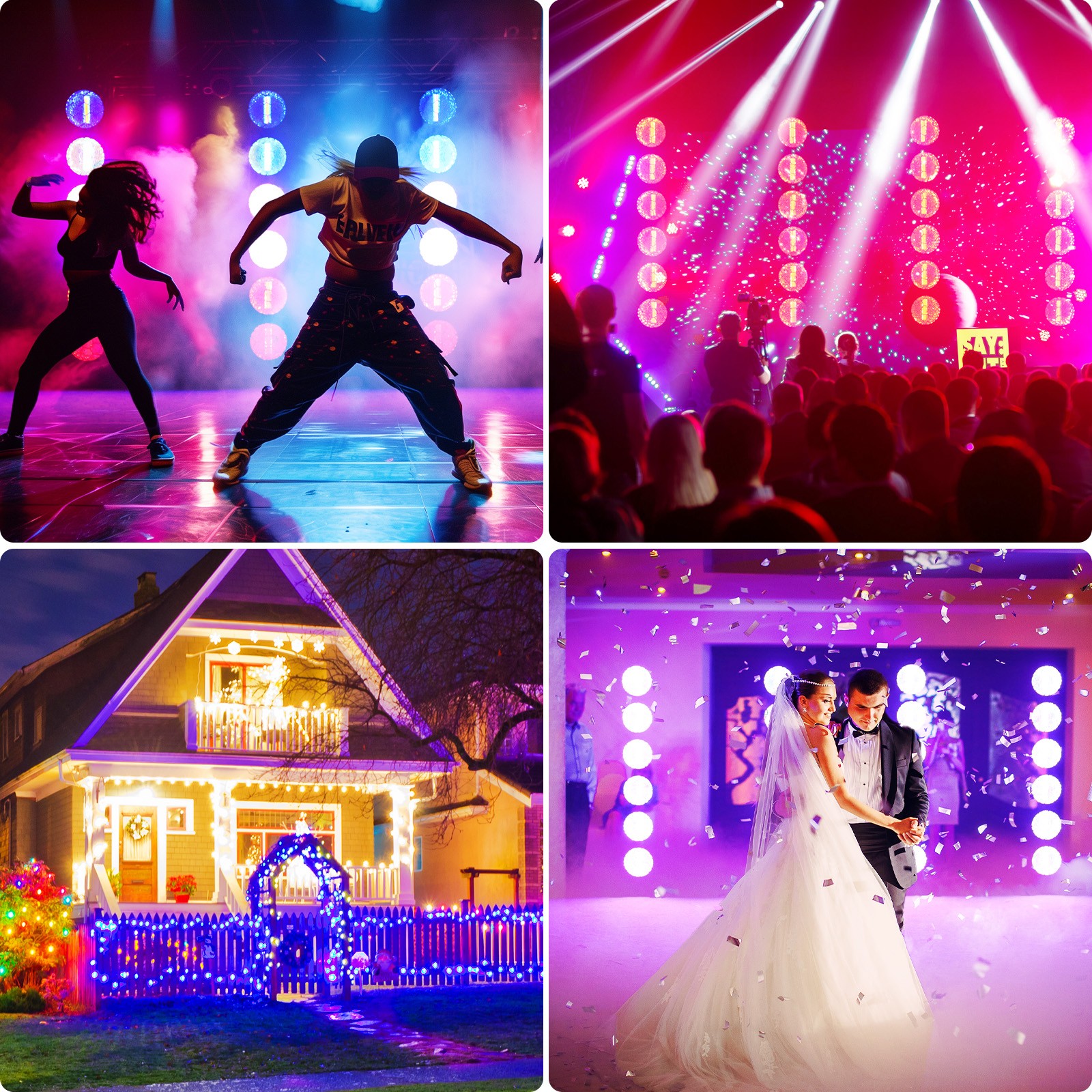 350W 6 Led Strip Retro Lights Par Lights COB Lights Stage Lighting Disco Party