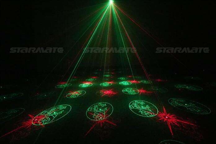 3 Lens 16 Effect Red Green Laser Blue LED DJ Club Party Decor remote Light