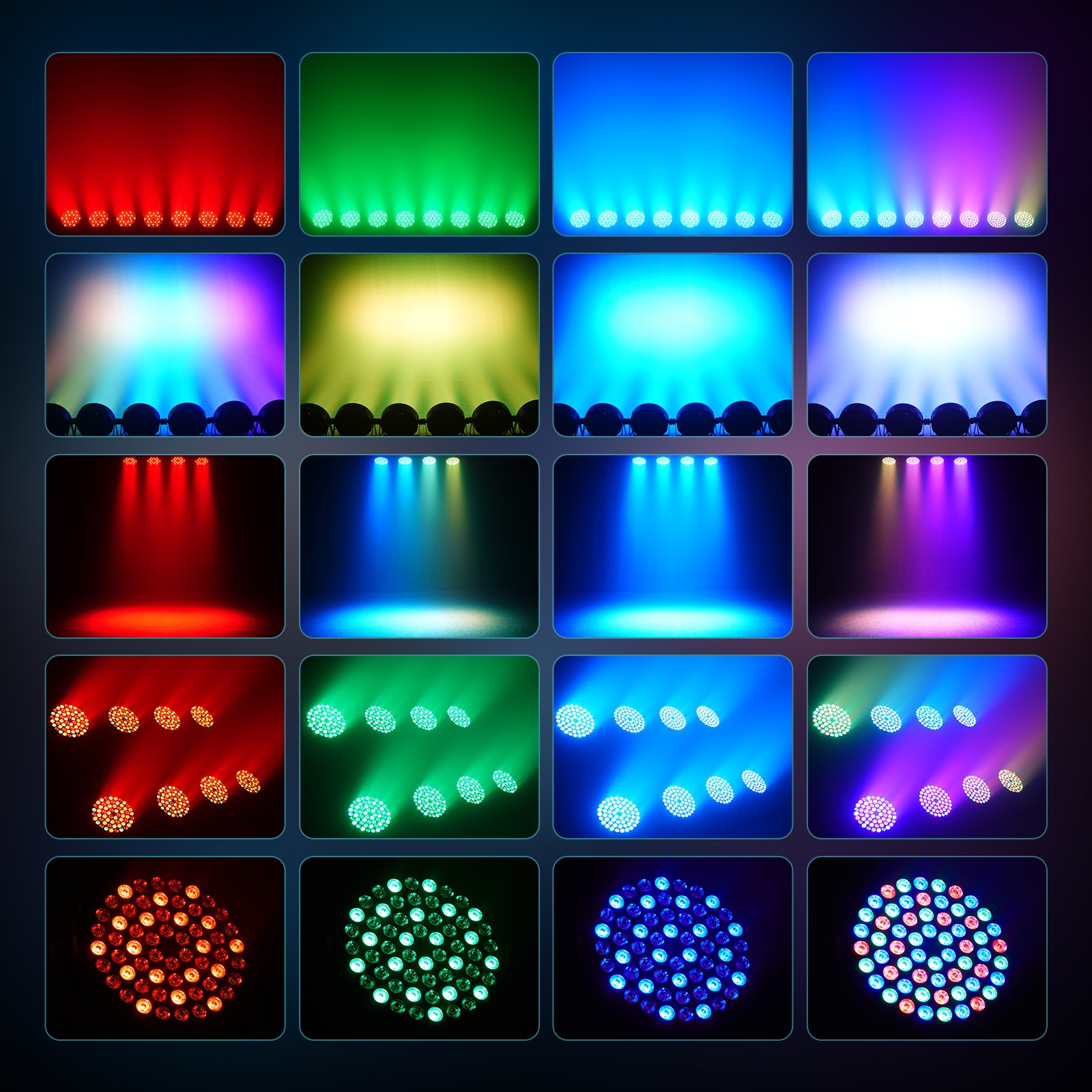 36W 60LED RGB LED PAR Stage Light DMX512 DJ Disco Party Wedding Uplighting Lamp