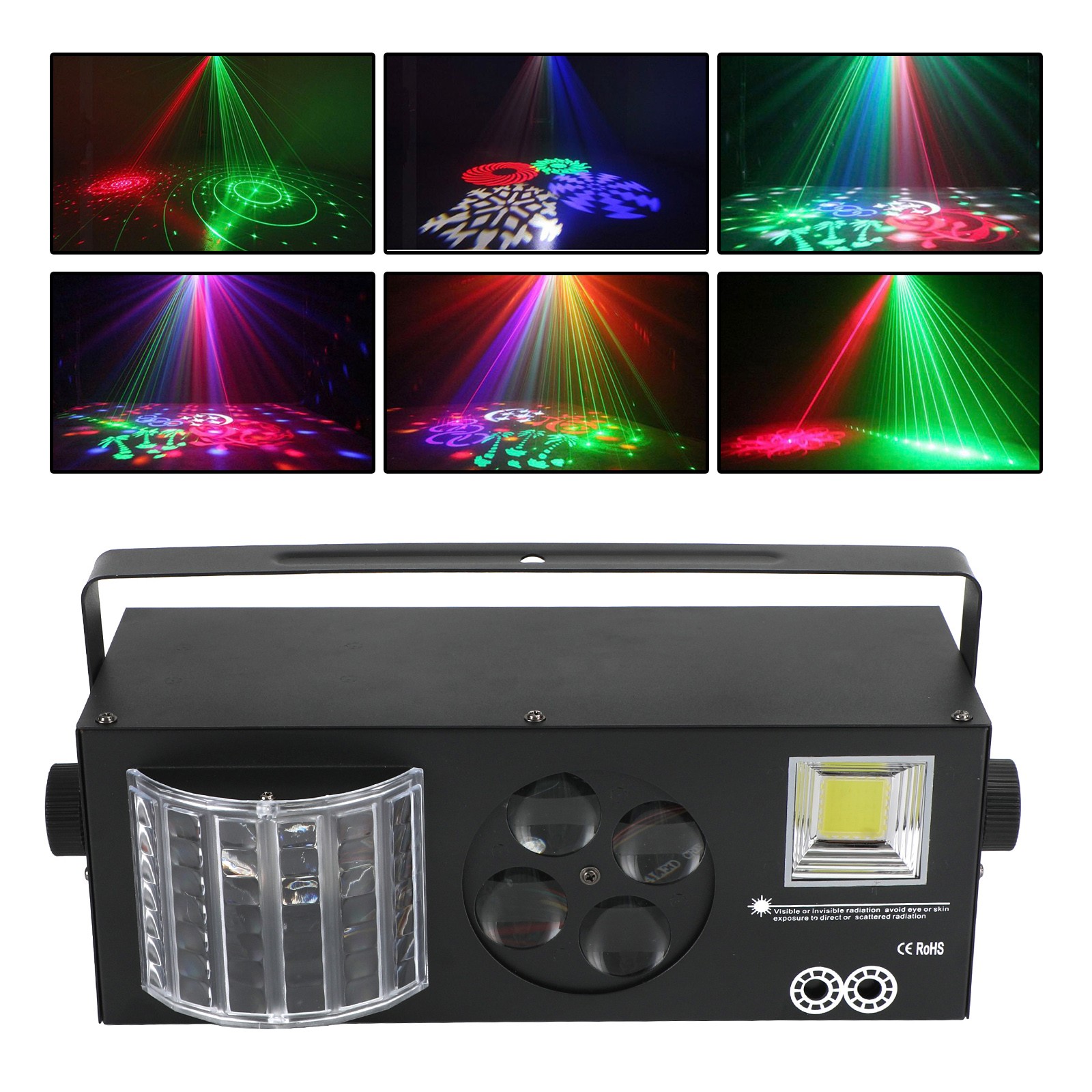 4 IN 1 80W RGBW Strobe Lights LED DMX Disco Party Stage Light+Remote USA