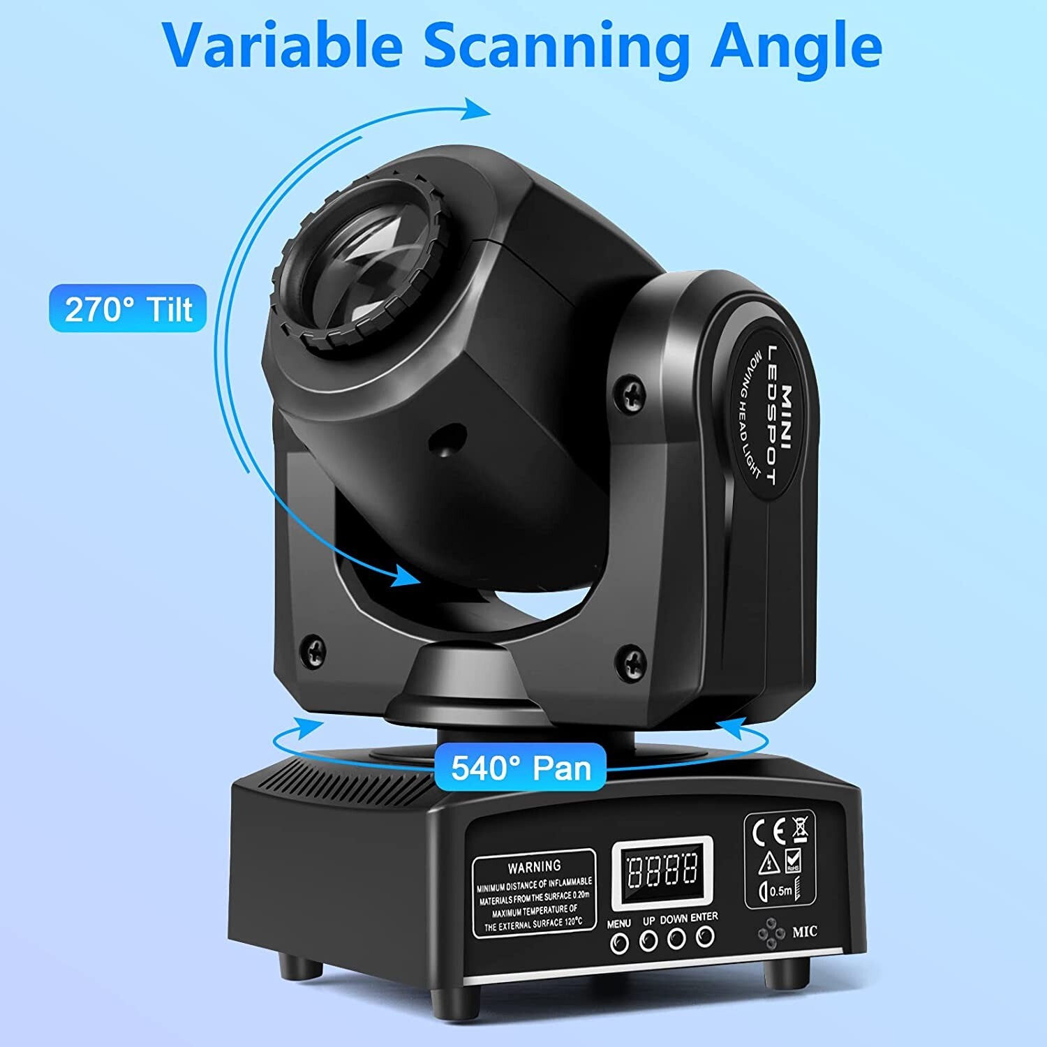 Stage Lights Moving Head Lights 8 Gobos 8 Colors 11 Channels 25W Spotlights