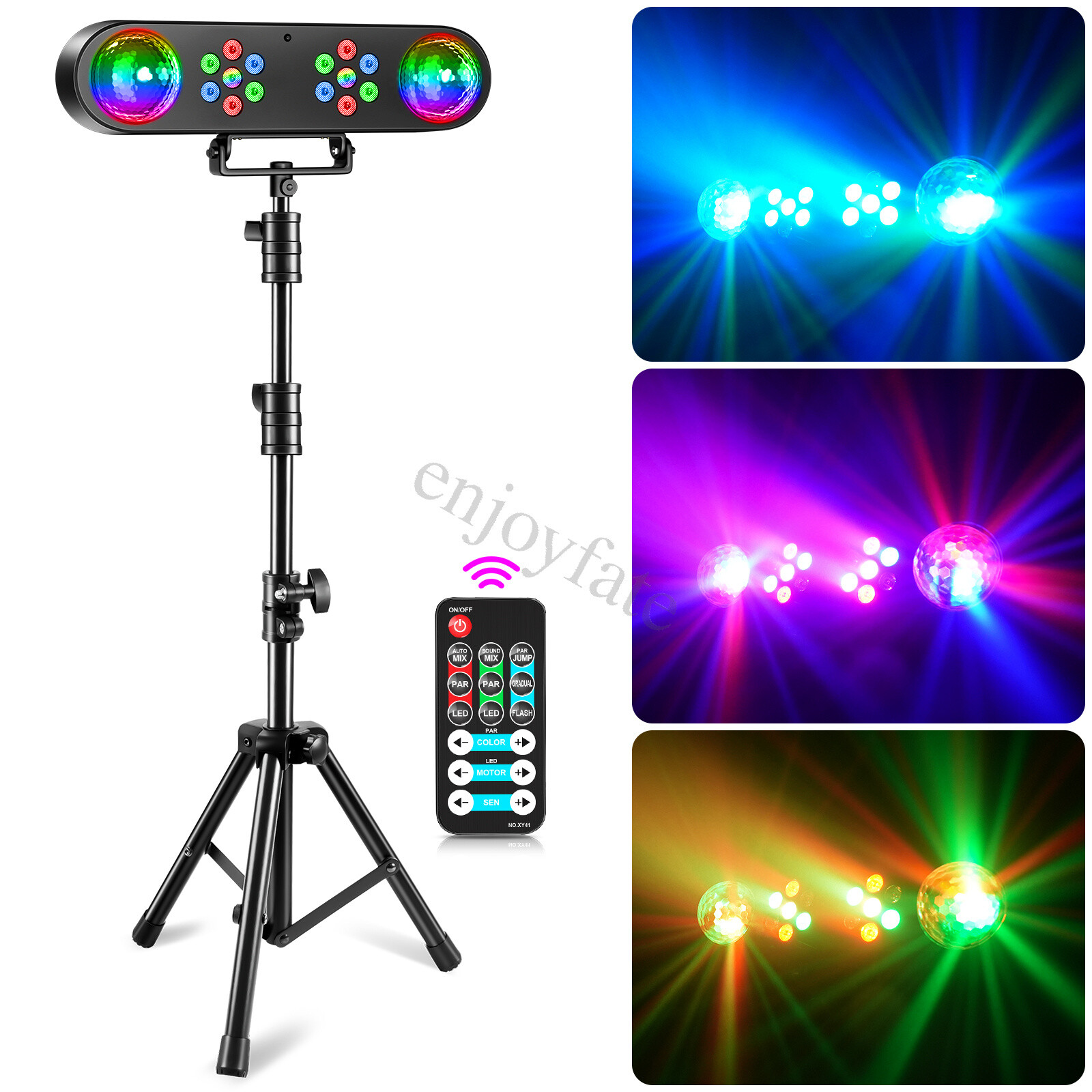HOLDLAMP RGBW DJ Lights with Stand Telbum Party Bar Light Set Mobile Stage Light