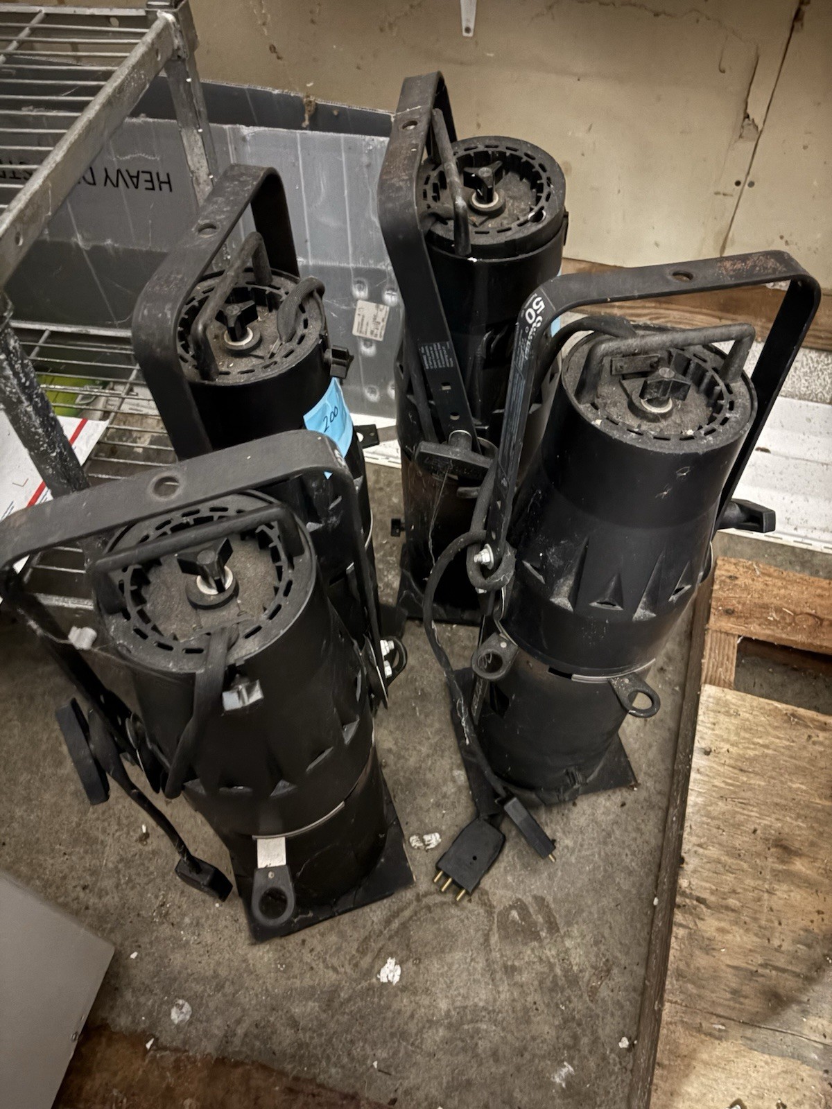 Vintage Lee Colortran 5-50 Ellipsoidal Stage Lighting Stagepin Lamp 750W LOT Of4