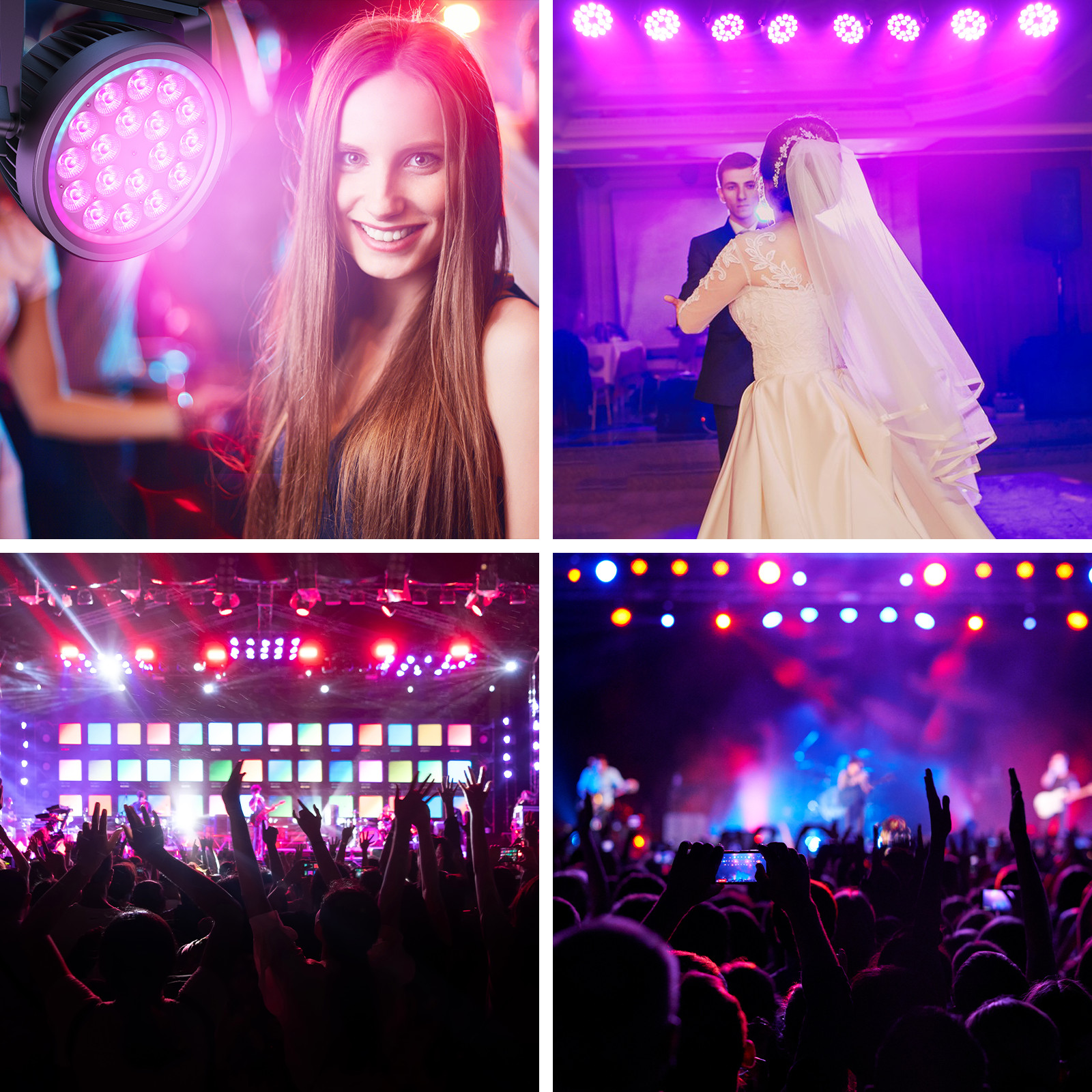 270W 18LED PAR Light RGBW Stage Bar Wash Lighting Strobe DMX DJ Disco Party Show