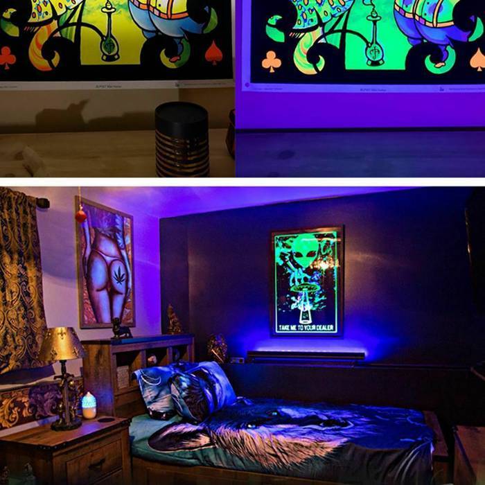 LED UV Black Light Fixtures 365nm Light Bar LED Strip Party Club DJ Lights Lamp