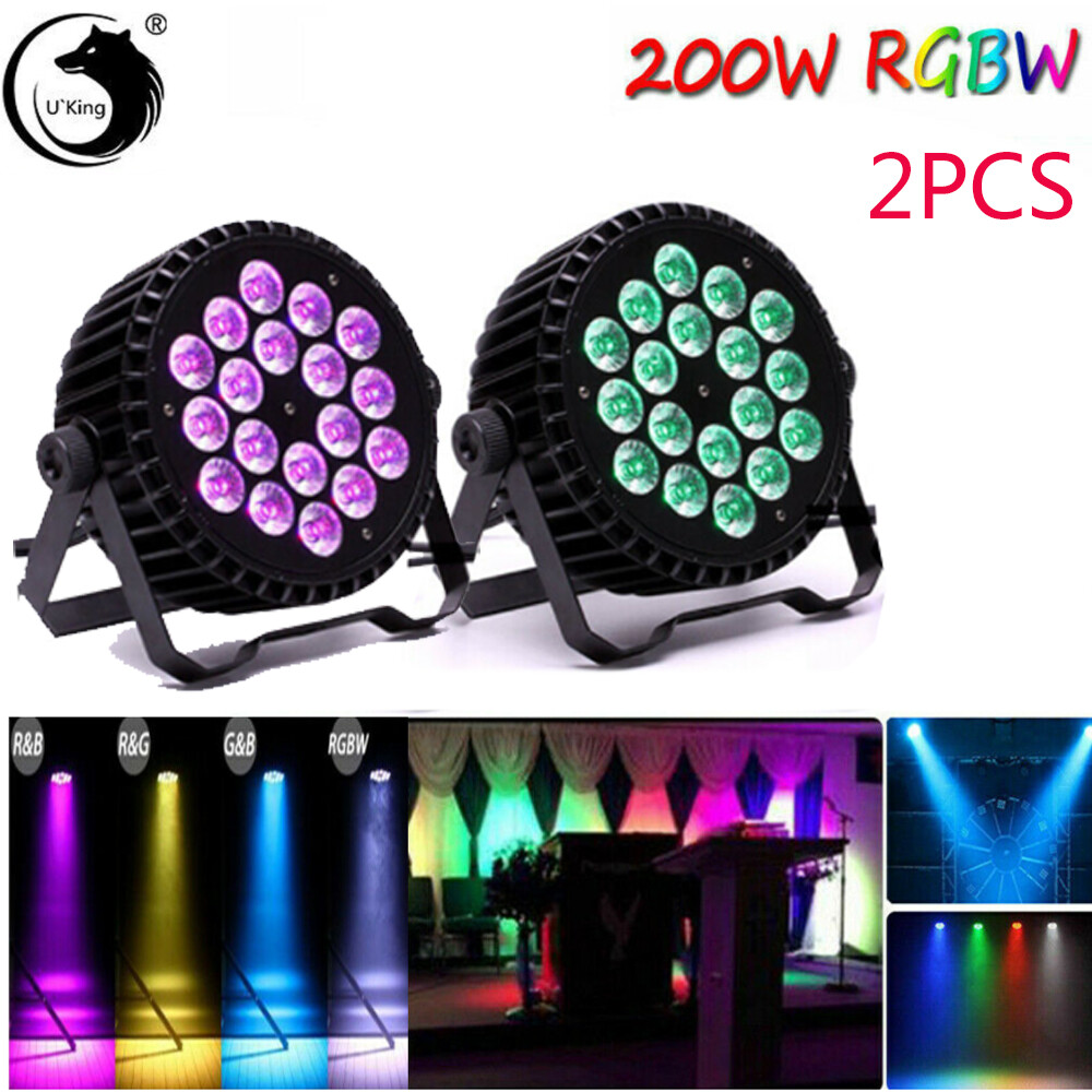 270W LED 18Par Can Stage Light DMX RGBW Disco Show DJ Lighting Aluminum Shell US