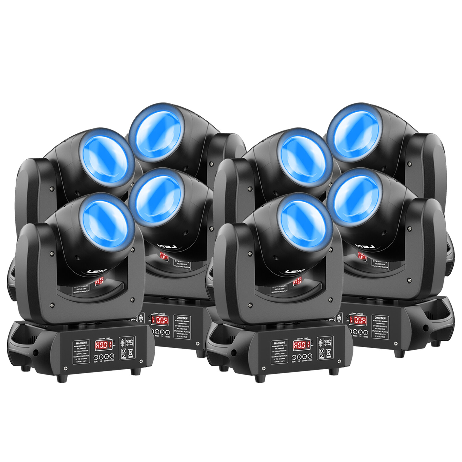 8PCS LED Moving Head Stage Light DMX RGBW Gobo Beam DJ Party Disco Lighting US