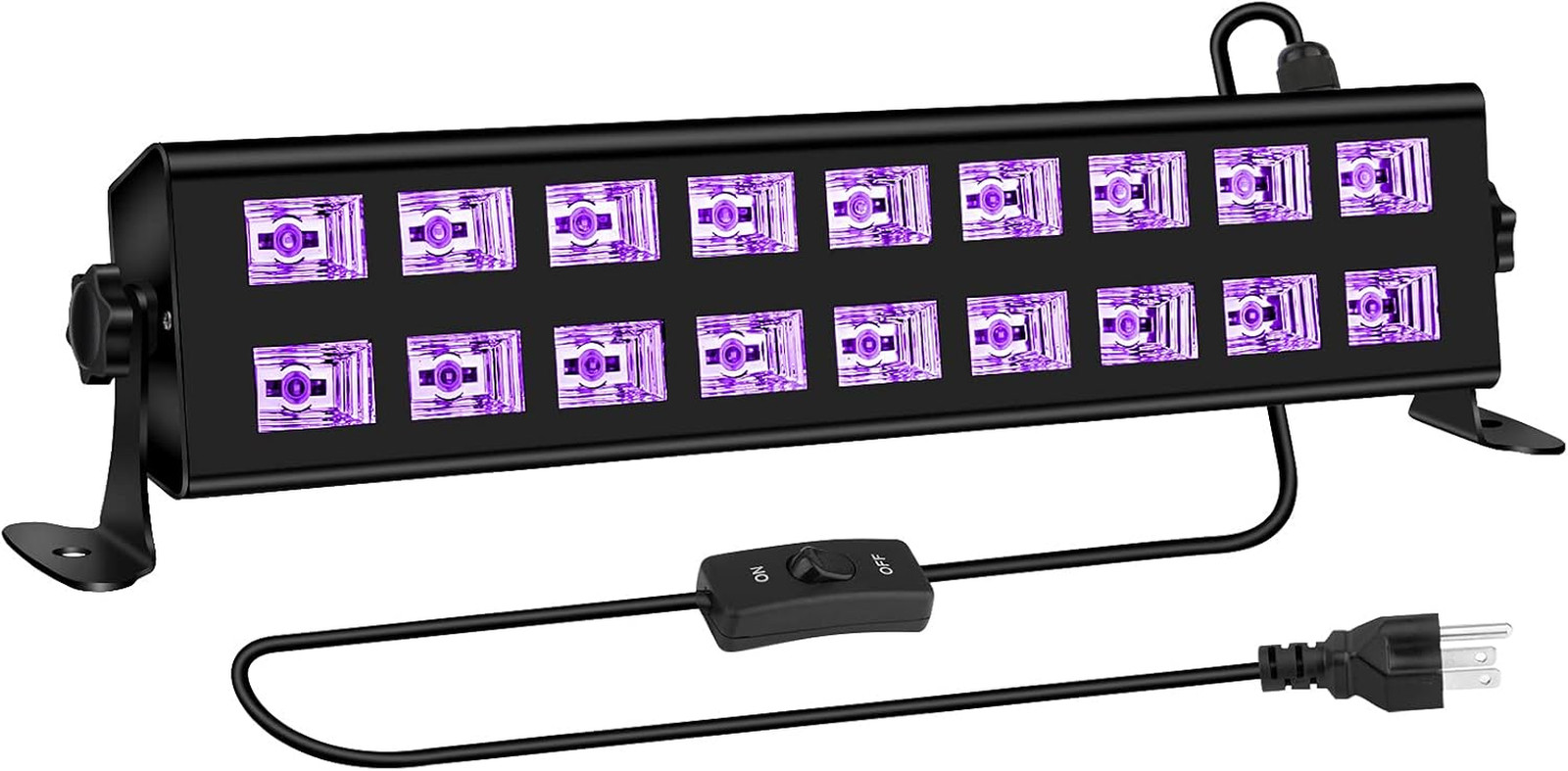Black Light Bar Glow Party – 54W 18Leds Powerful UV Black Light Glow in the Dark