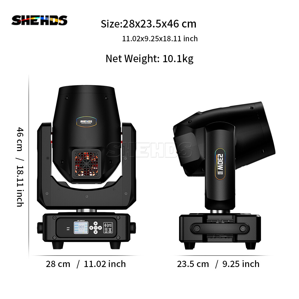 SHEHDS Mini Beam 230W/ 275W/ 311W 14R/380W 19R/380W 3in1 Moving Head Lighting