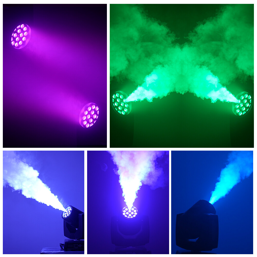1800W LED Moving Head Fog Smoke Machine Moving Head Wash DMX for Stage DJ Club