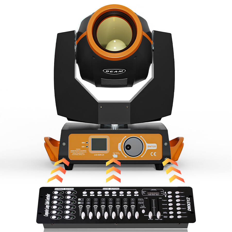 8+16 Prisms 7R 230W Beam Moving Head Light 17Patterns RGBW Stage Strobe Lights