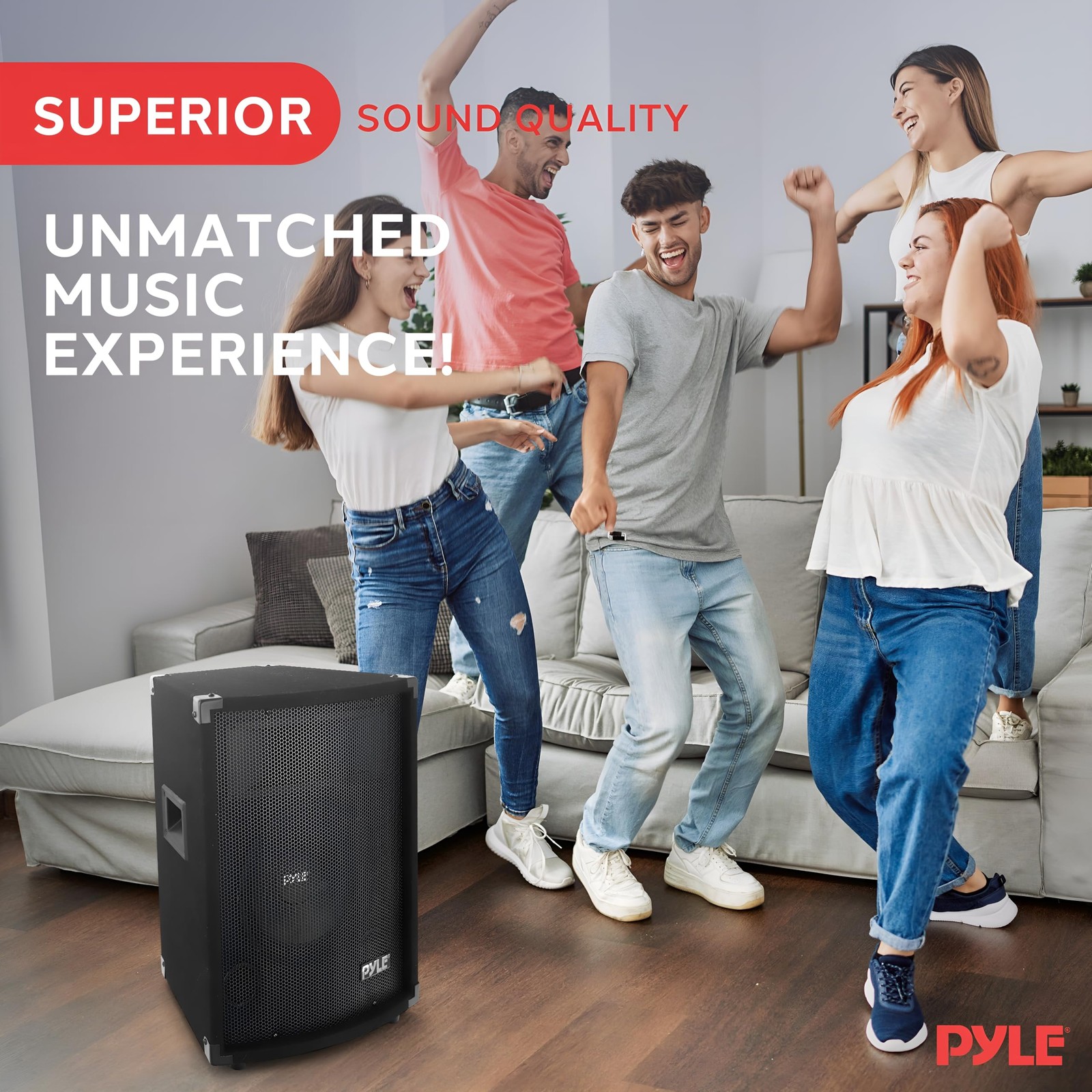PylePro Portable Cabinet PA Speaker System – 500Watt Outdoor Sound System Vehicl