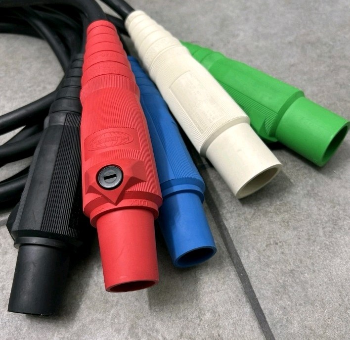 100 Amp Pin And Sleeve Cam Lock Feeder Cable Adapter SCM 5100P9W 5 Ft MMFFF