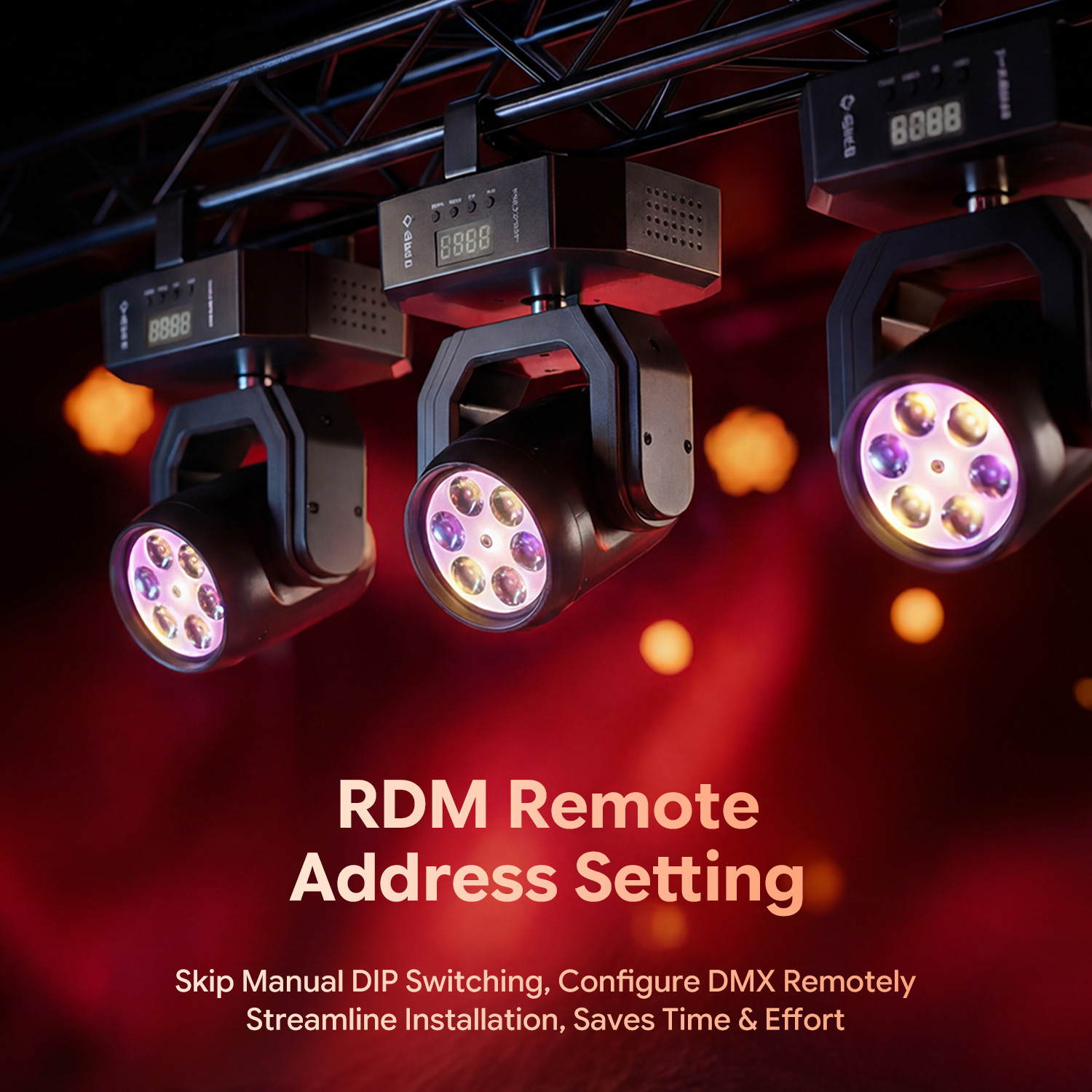4in1 LED Beam Moving Head 80W Stage Lights DMX for DJ Party Disco Ceiling Mount