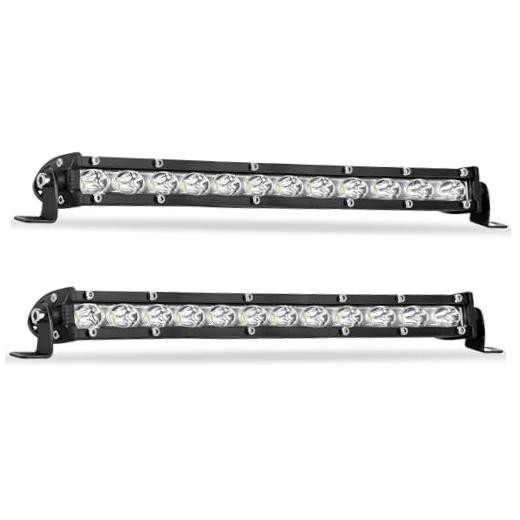12 Inch LED Light Bar, 144W Spot Flood Combo 12 Inch LED Light Bar (2 Pack)