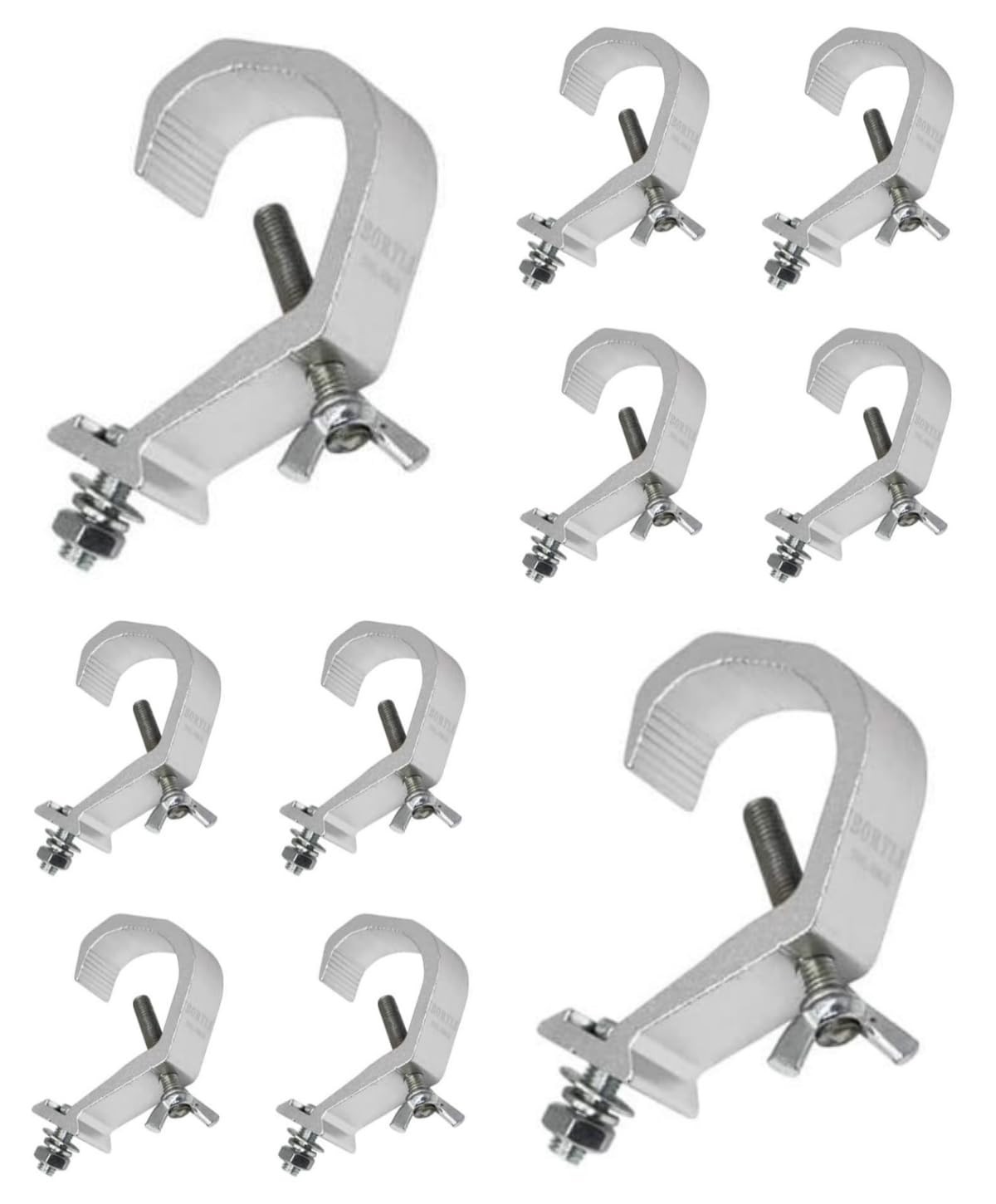 10 PCS 1.18-2 Inch Truss Stage Light C Clamps Fits 30-50mm OD Tube 67lb Load