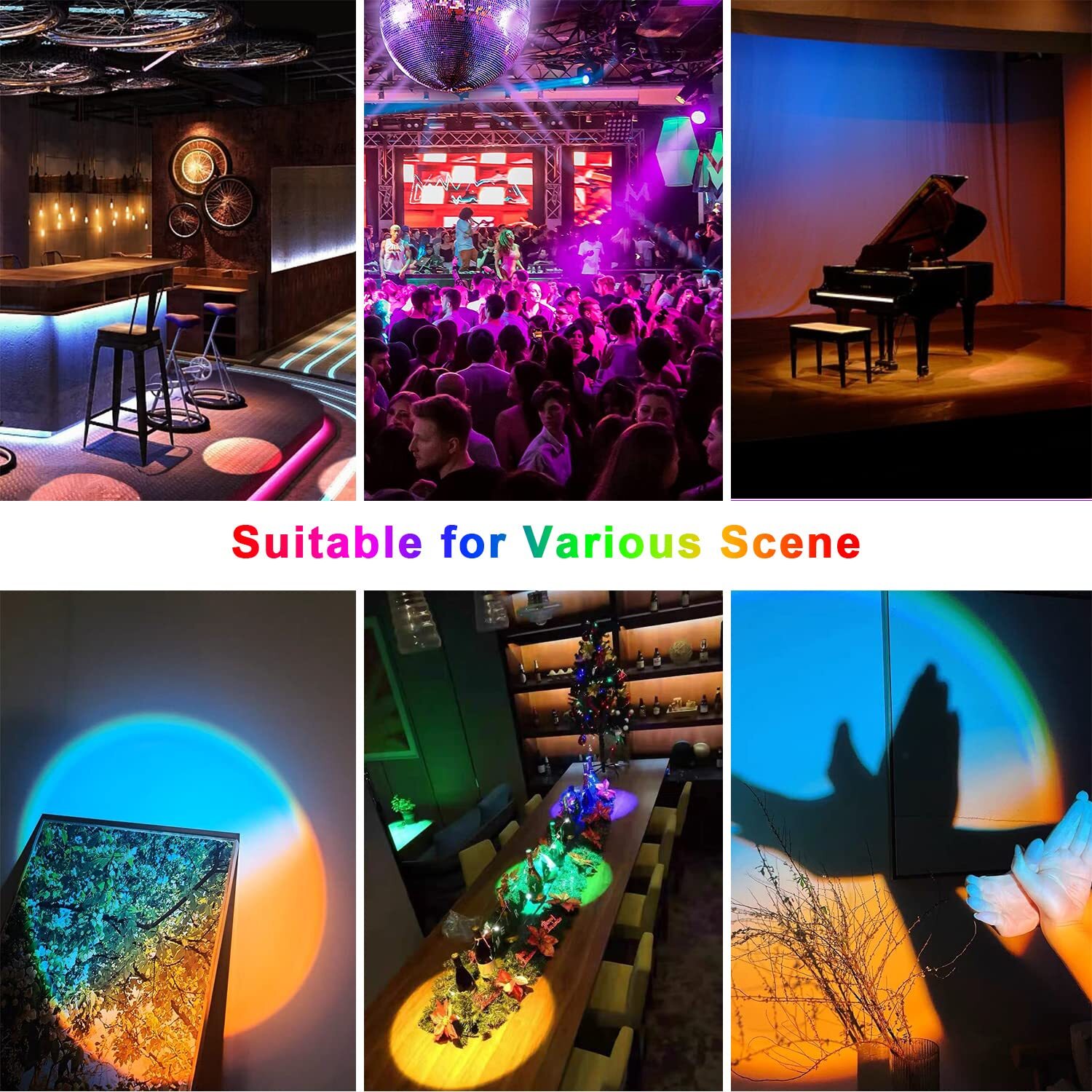 Pinspot Lights Manual Focus 18W LED Spotlight 16 Colors and Spot Size Adjusta…