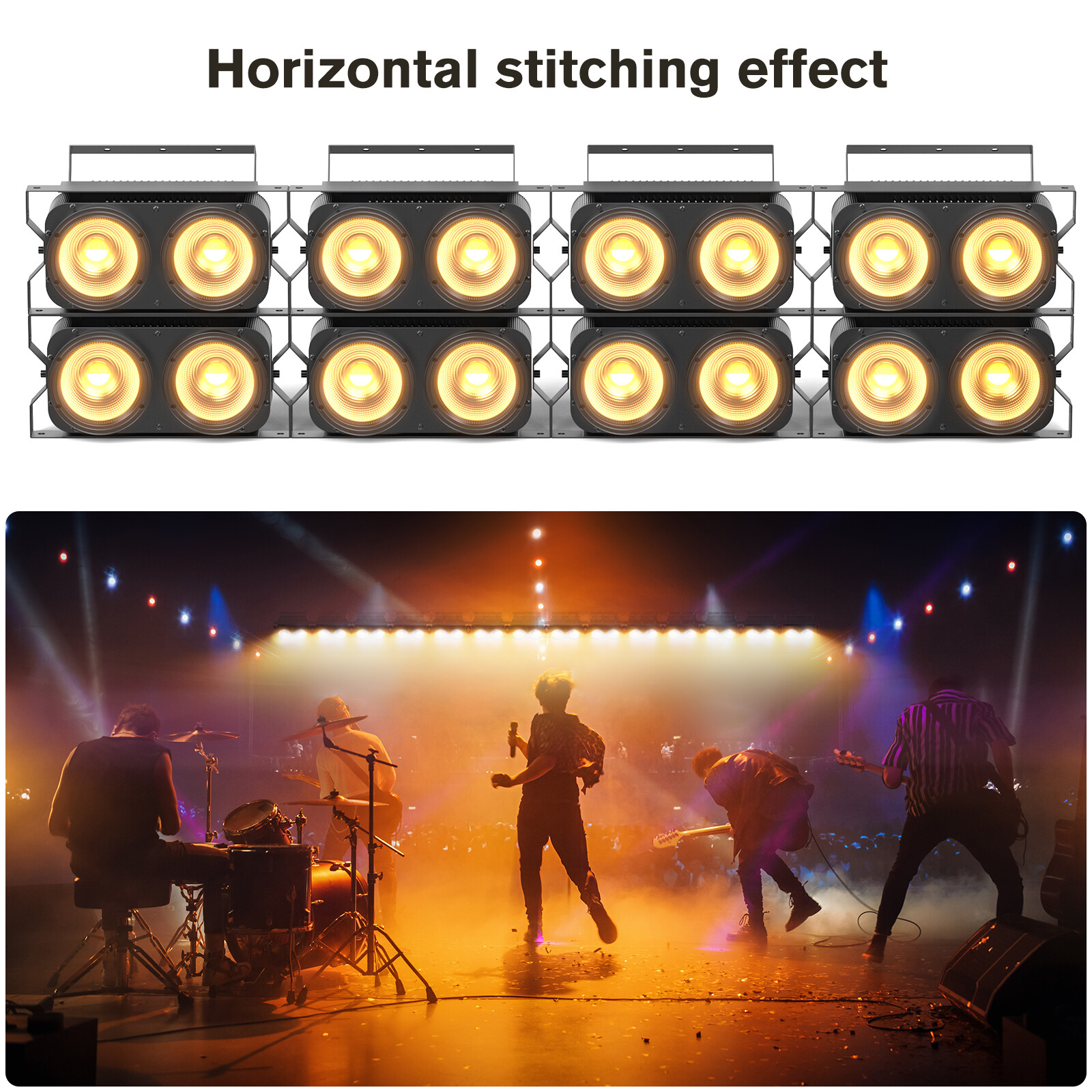200W COB LED Stage Par Can Light DMX DJ Disco Party Beam Light Warm+Cool White