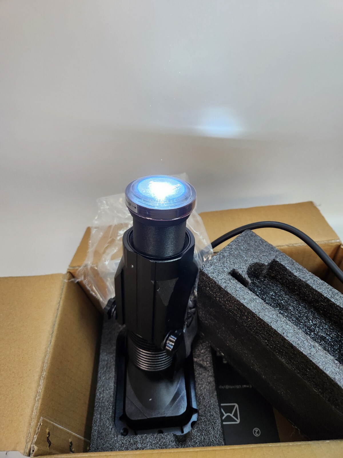 LED Logo GOBO Projector with Manual Zoom DJ Effect Light Indoor Use (Black)
