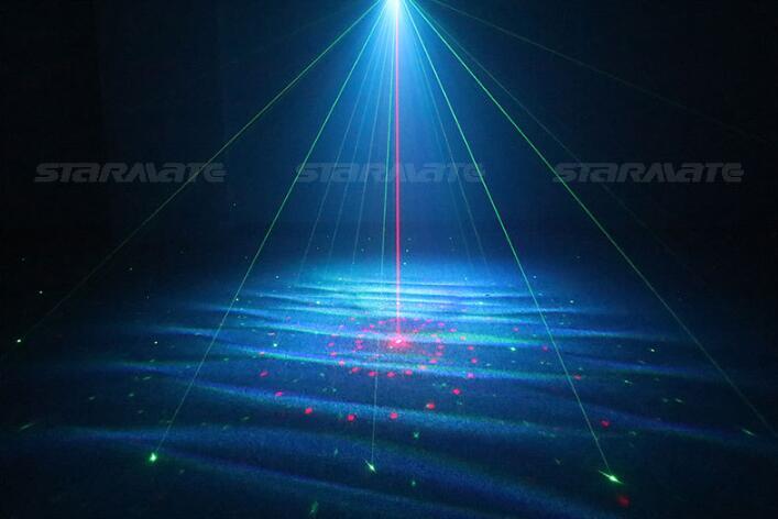 Red Green Blue Wavy Galaxy 12 patterns Indoor DJ Bar Xmas remote Laser Light