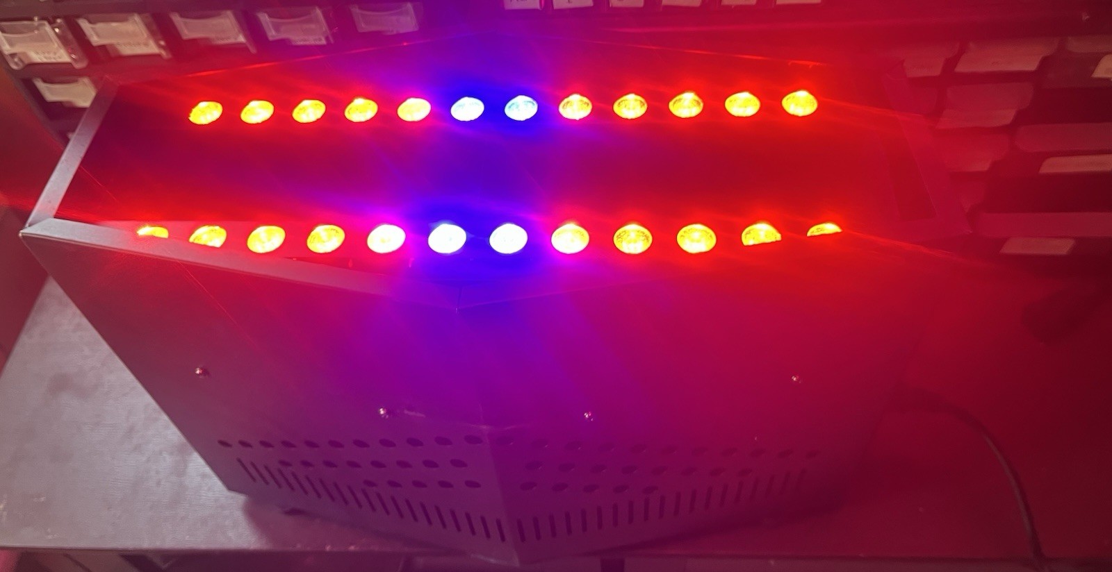 Fire Flame Light 24 Red & Blue LED Lights (missing Cloth Flame)